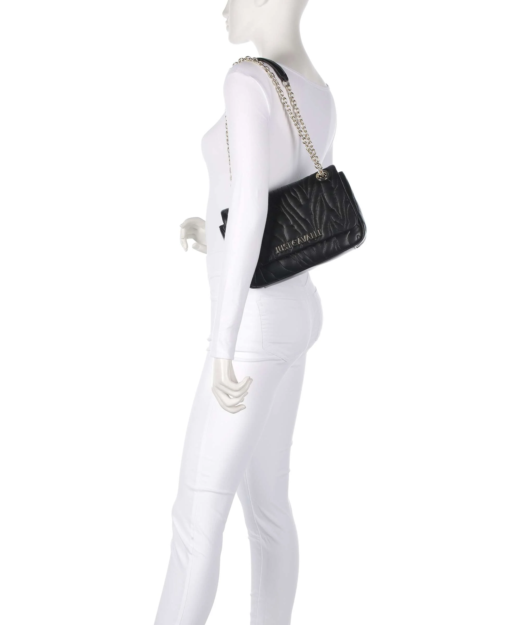 Just Cavalli Quilted Zebra Shoulder bag black - Image 3