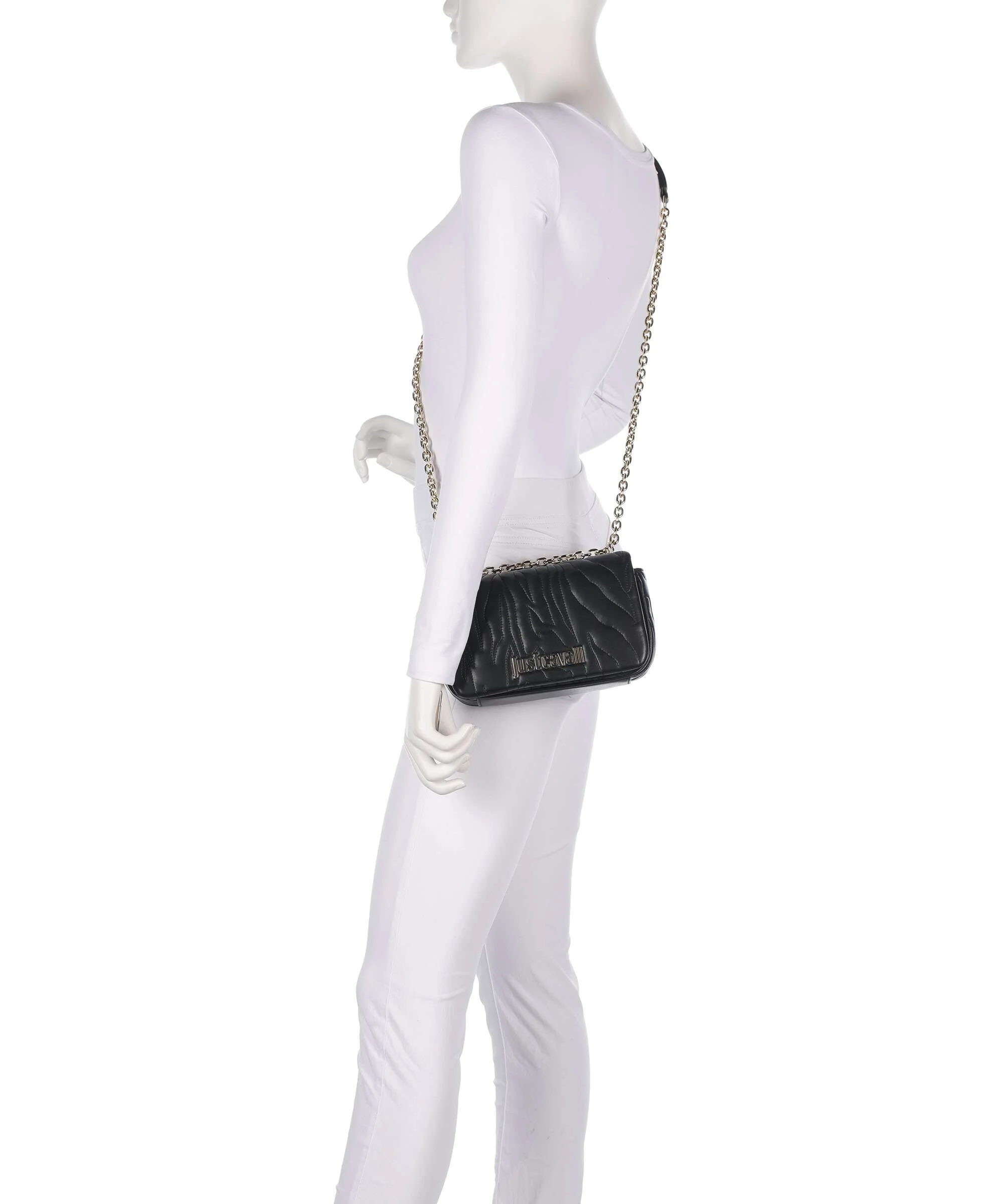 Just Cavalli Quilted Zebra Shoulder bag black - Image 4