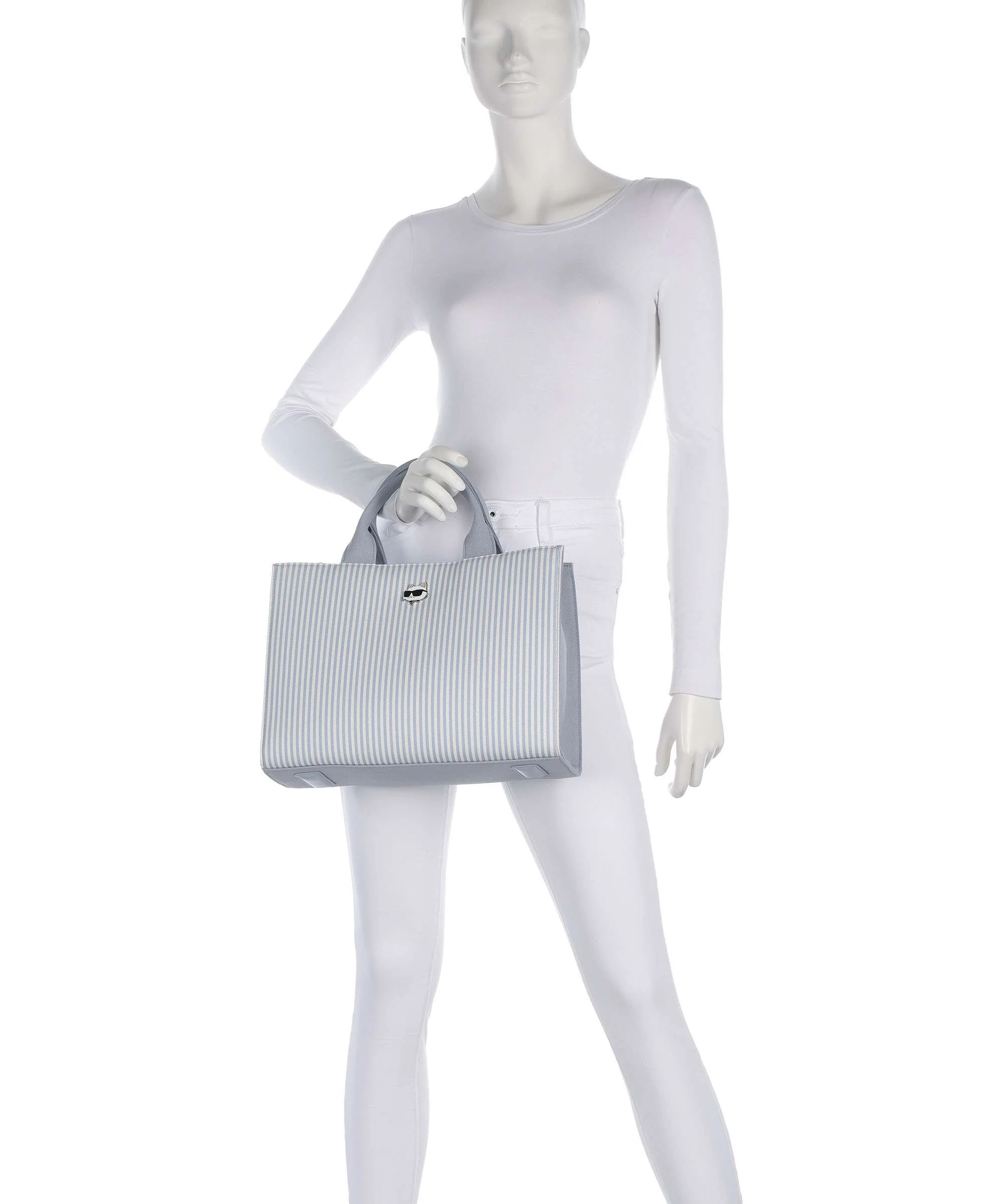 Karl Lagerfeld Ikon Medium Handbag kentucky blue stripe - Image 3