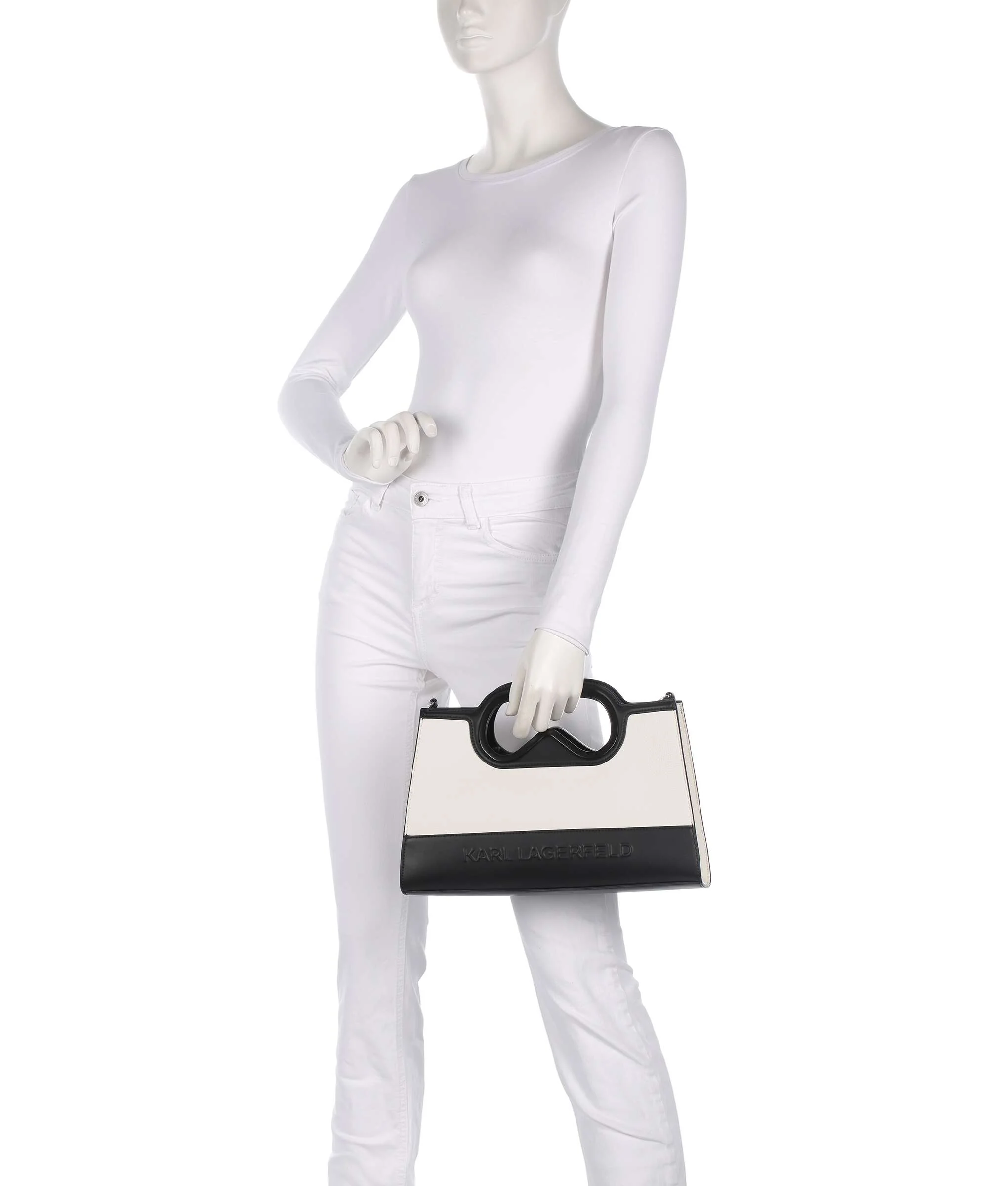 Karl Lagerfeld K/Aviator Handbag white/black - Image 3