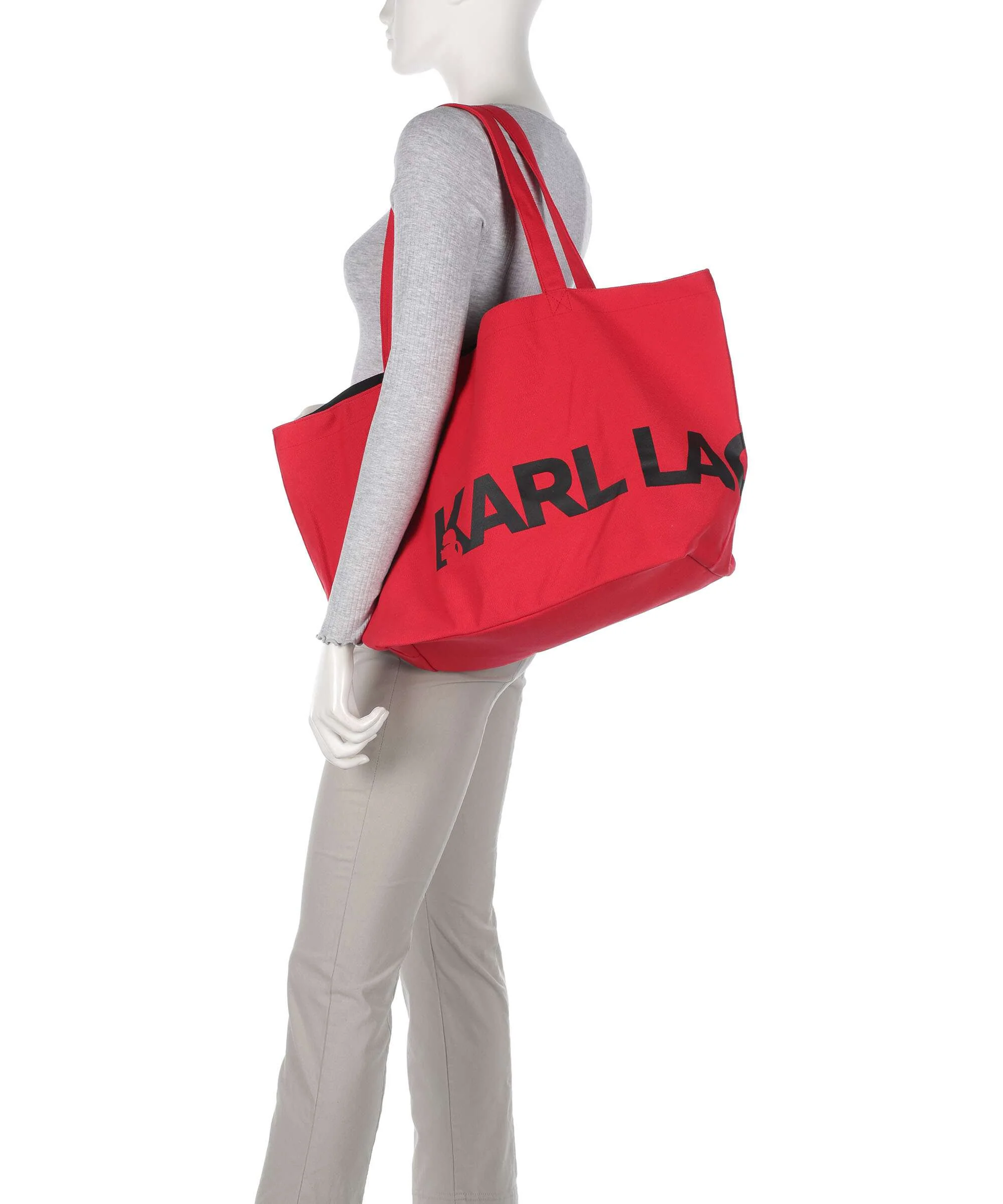 Karl Lagerfeld K/Essential Big Logo Tote bag racing red - Image 3