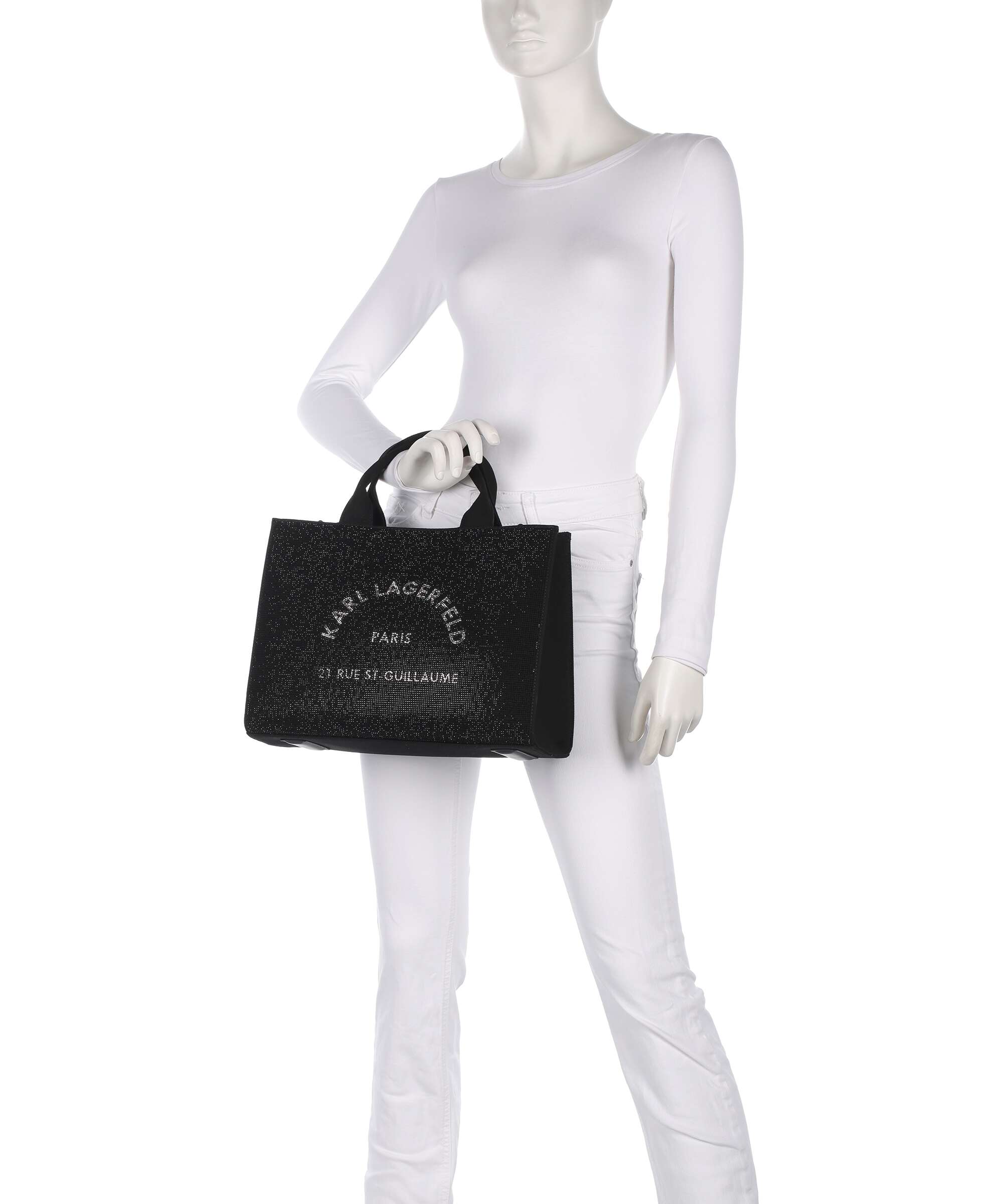 Karl Lagerfeld K/Rue St Guillaume Medium Handbag black embellishment - Image 3