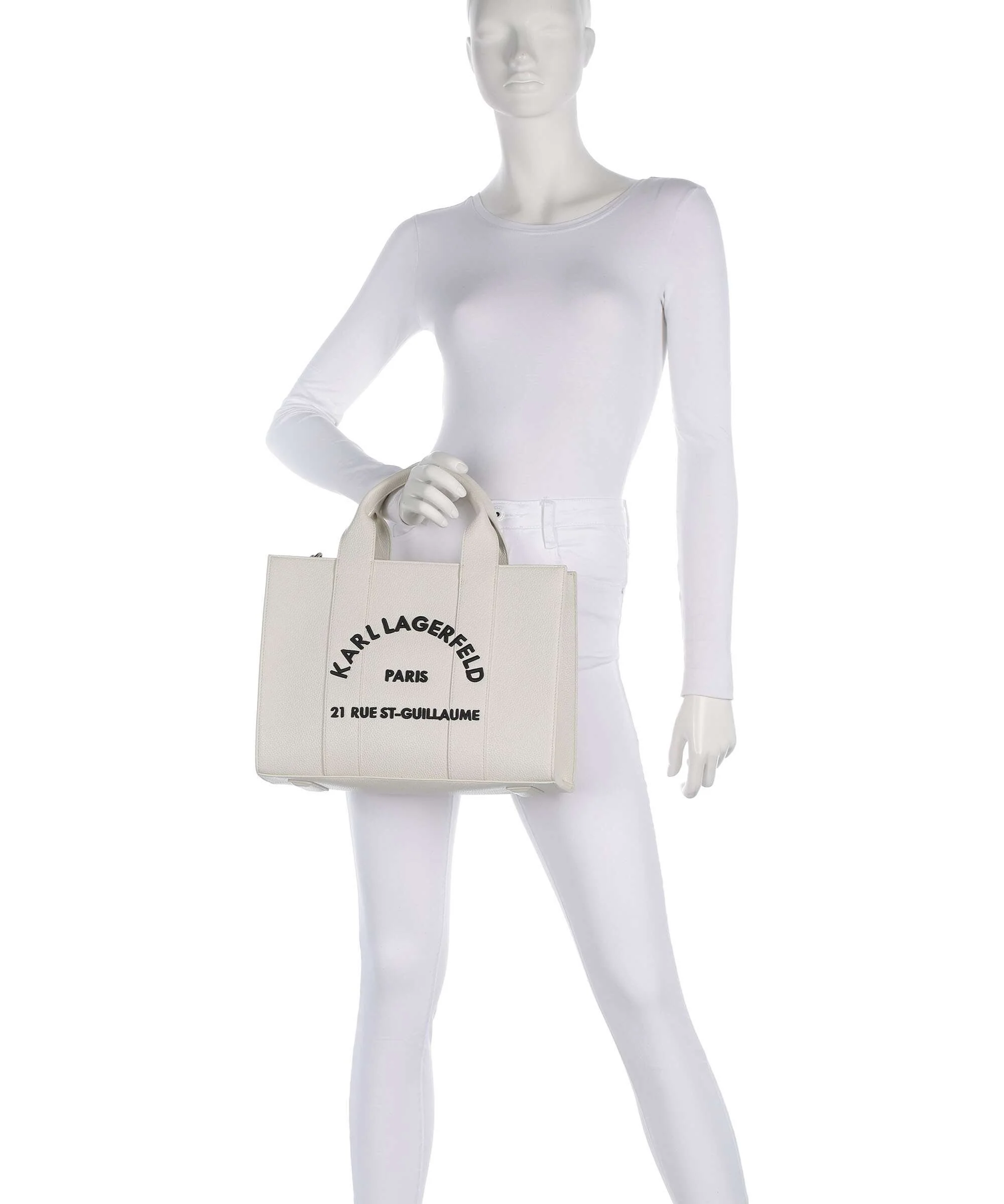 Karl Lagerfeld K/Rue St Guillaume Medium Handbag off white - Image 3
