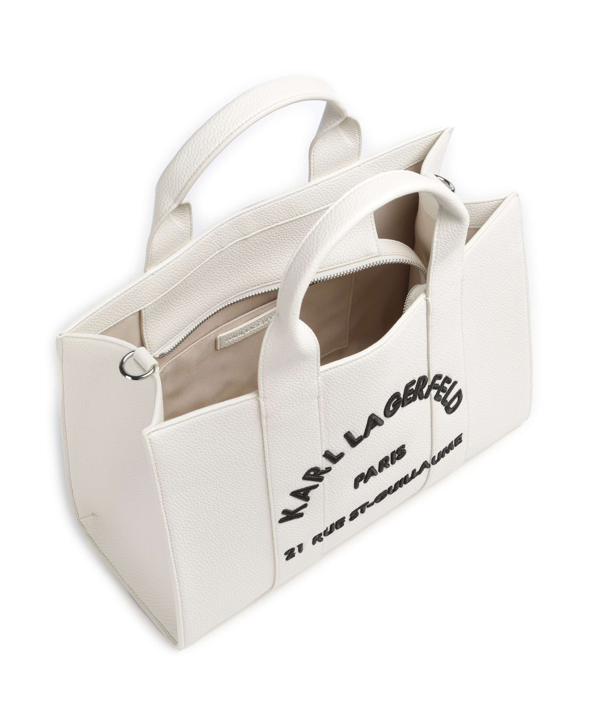 Karl Lagerfeld K/Rue St Guillaume Medium Handbag off white - Image 5