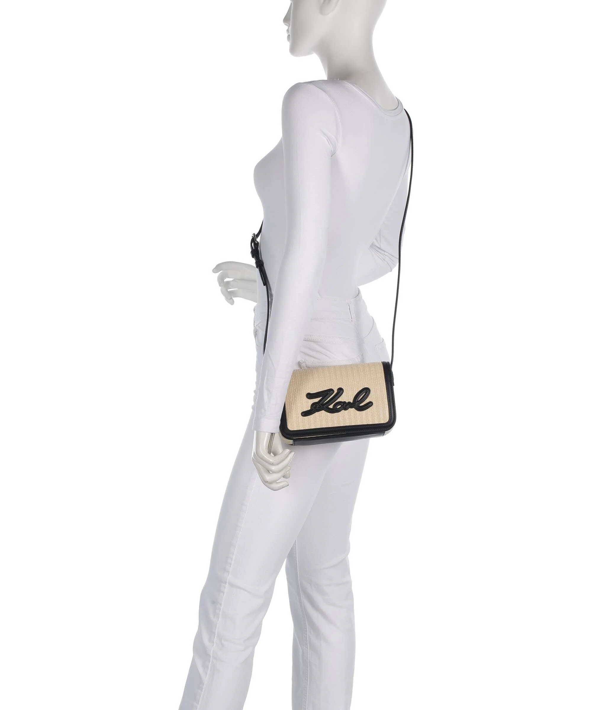 Karl Lagerfeld K/Signature Crossbody bag natural/black - Image 3