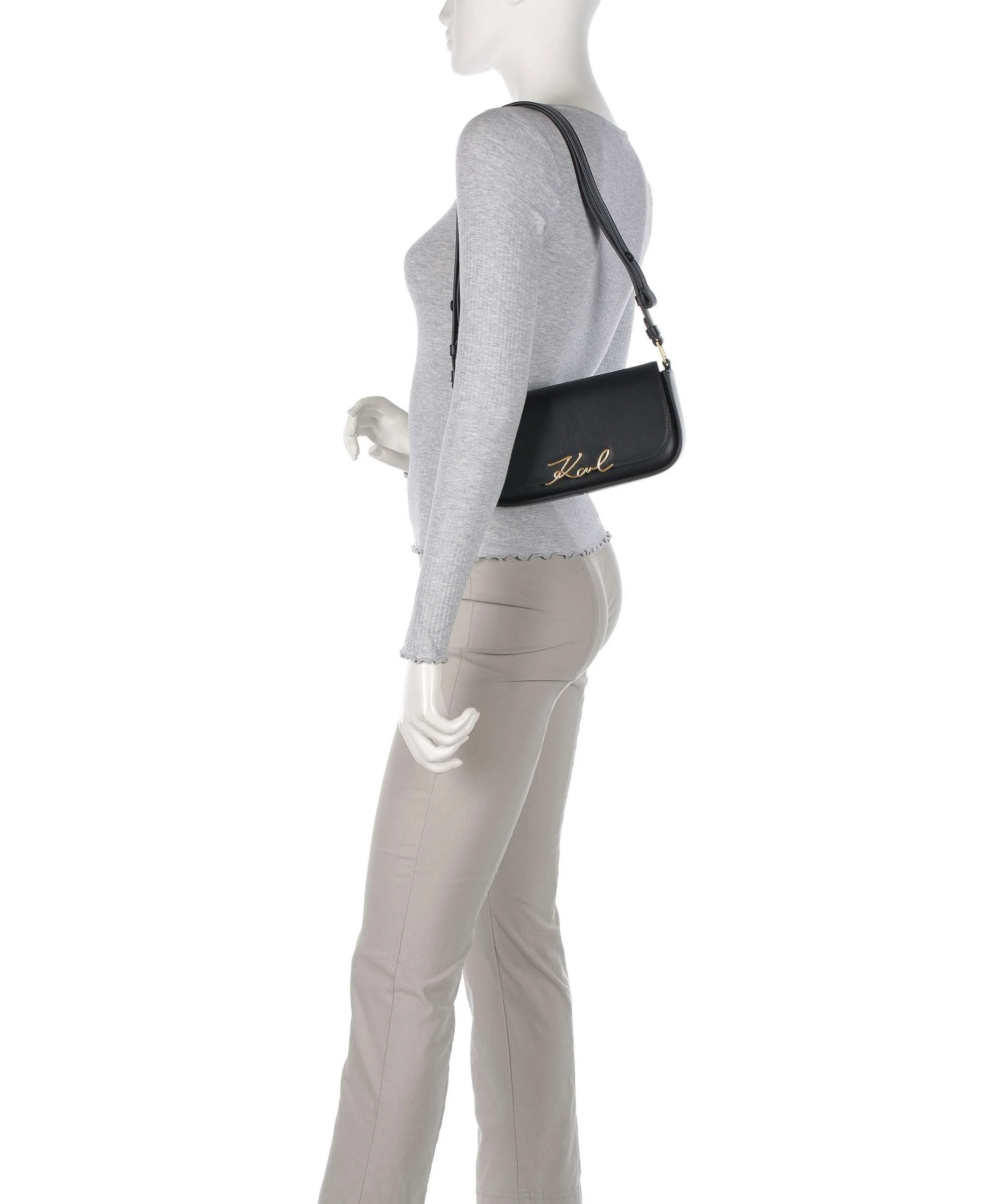 Karl Lagerfeld K/Signature Shoulder bag black/vibration gold - Image 3
