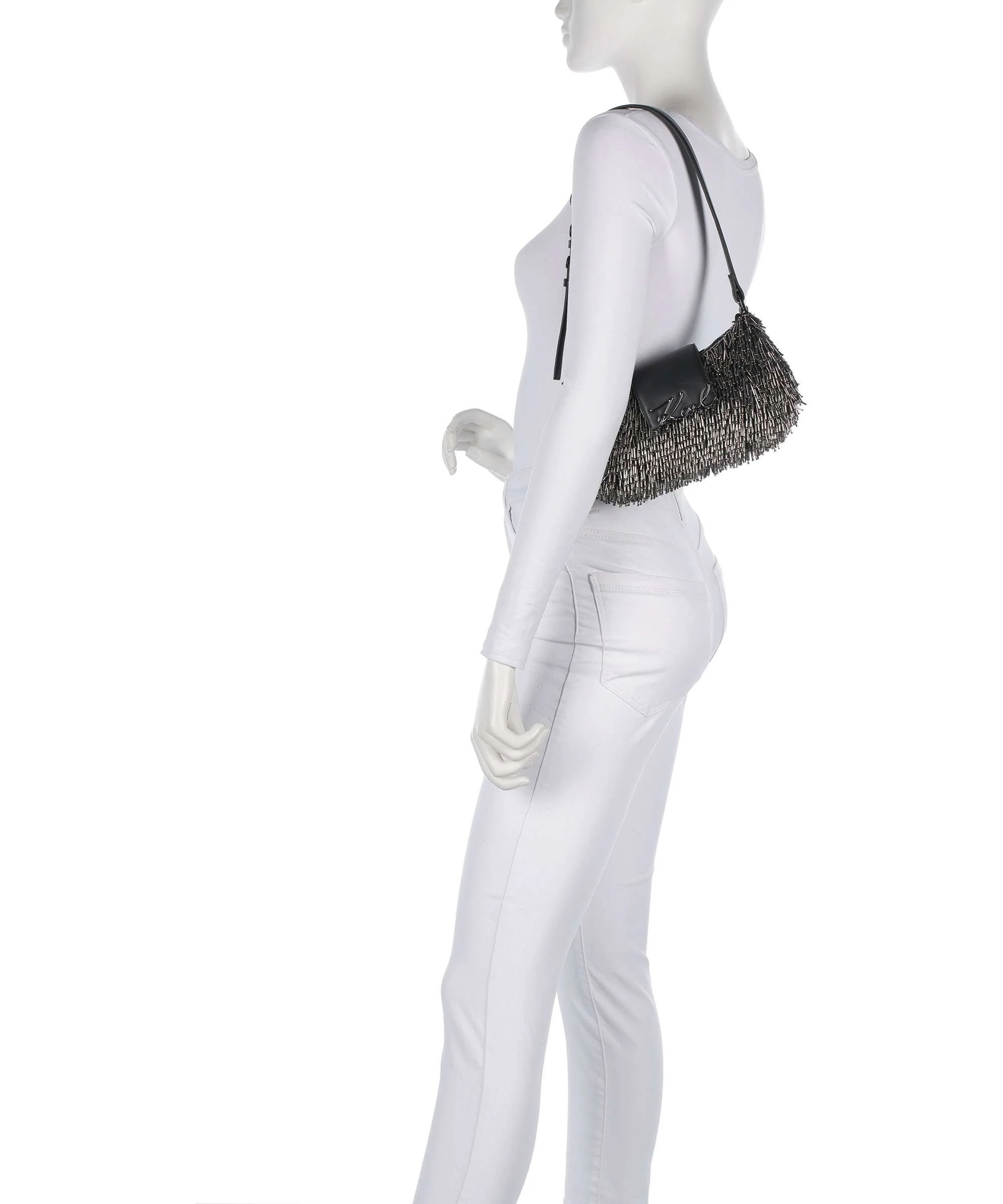 Karl Lagerfeld K/Signature Shoulder bag black embellishment - Image 3