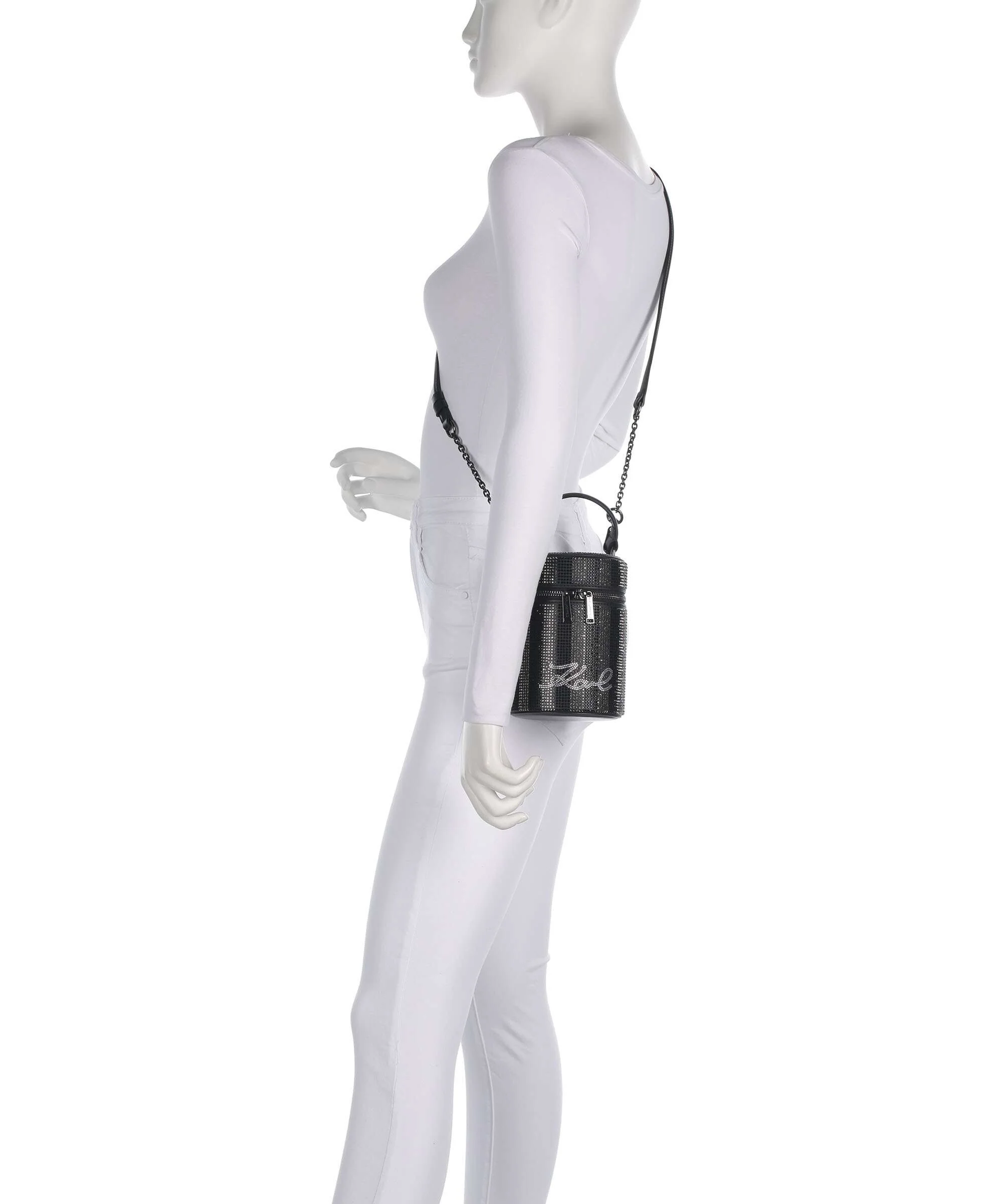 Karl Lagerfeld K/Soiree Bucket bag black embellishment - Image 3