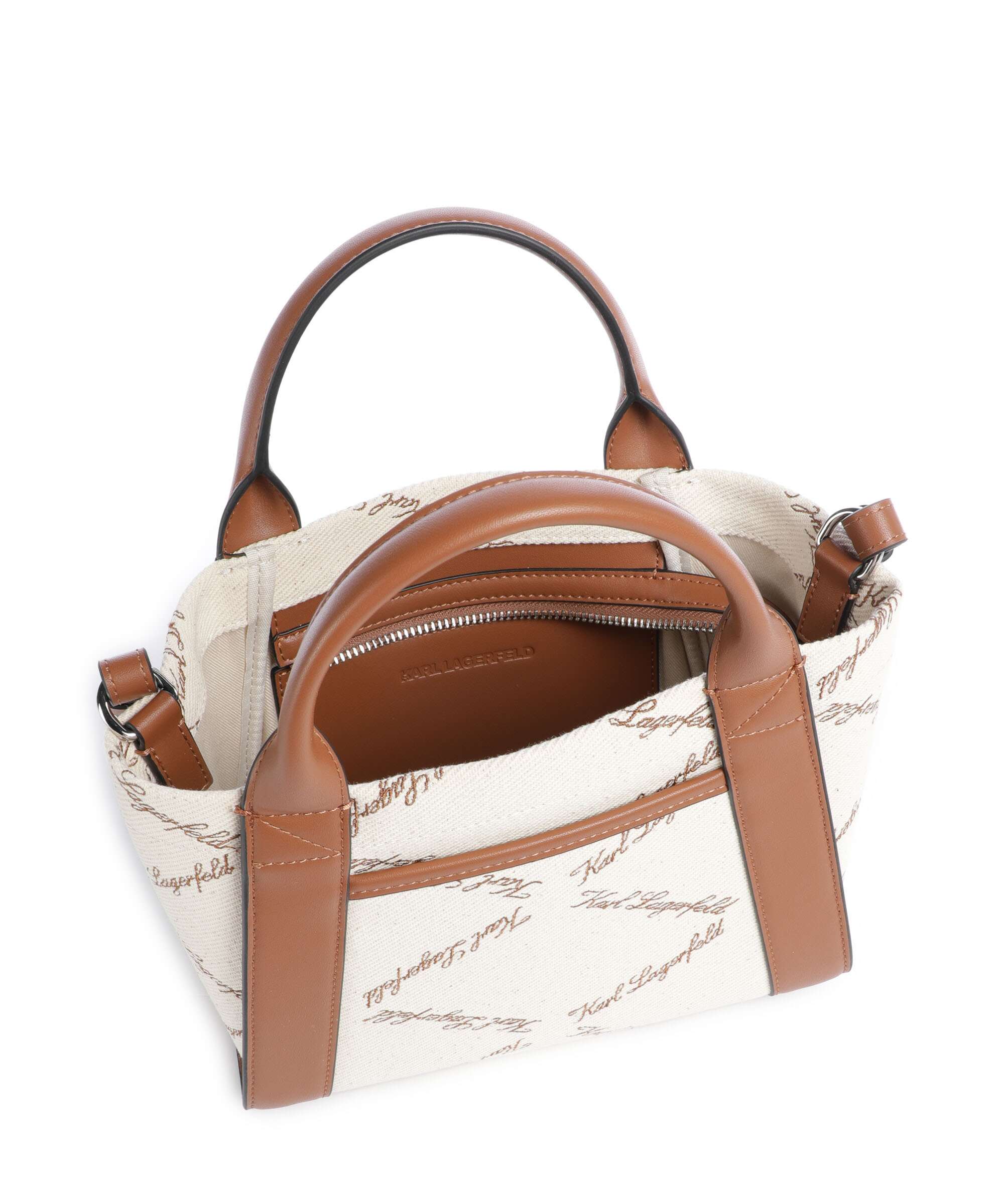 Karl Lagerfeld K/Ville Small Handbag natural canvas/tan - Image 5