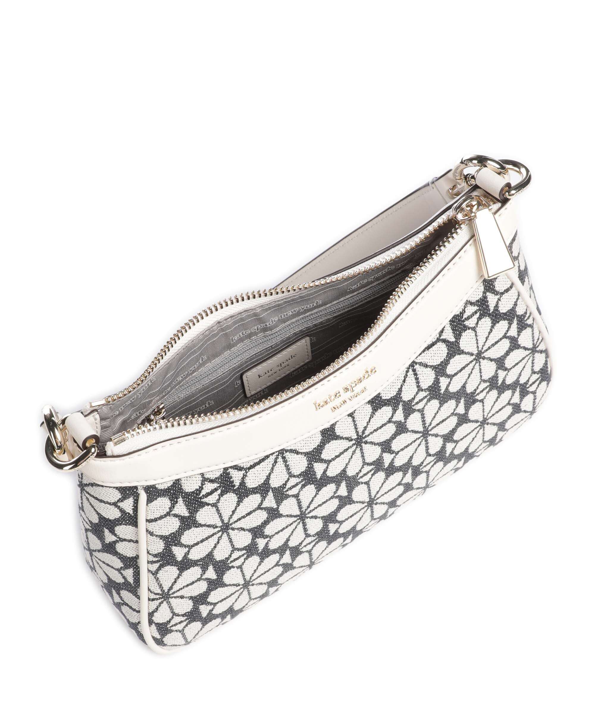 Kate Spade New York Spade Flower Jacquard Shoulder bag charcoal grey/multicolour - Image 6