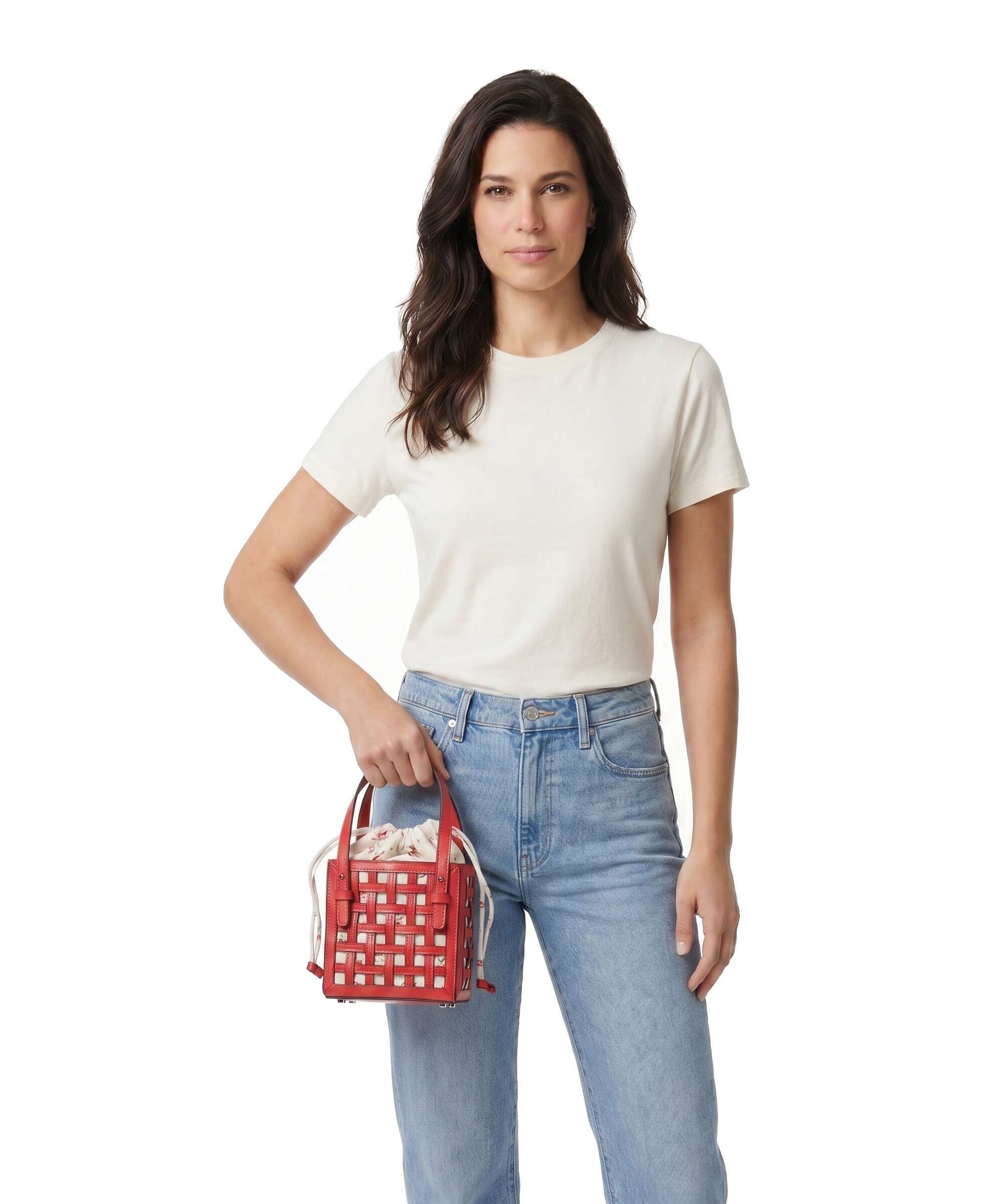 Kate Spade New York The Basket Handbag heirloom tomato - Image 3