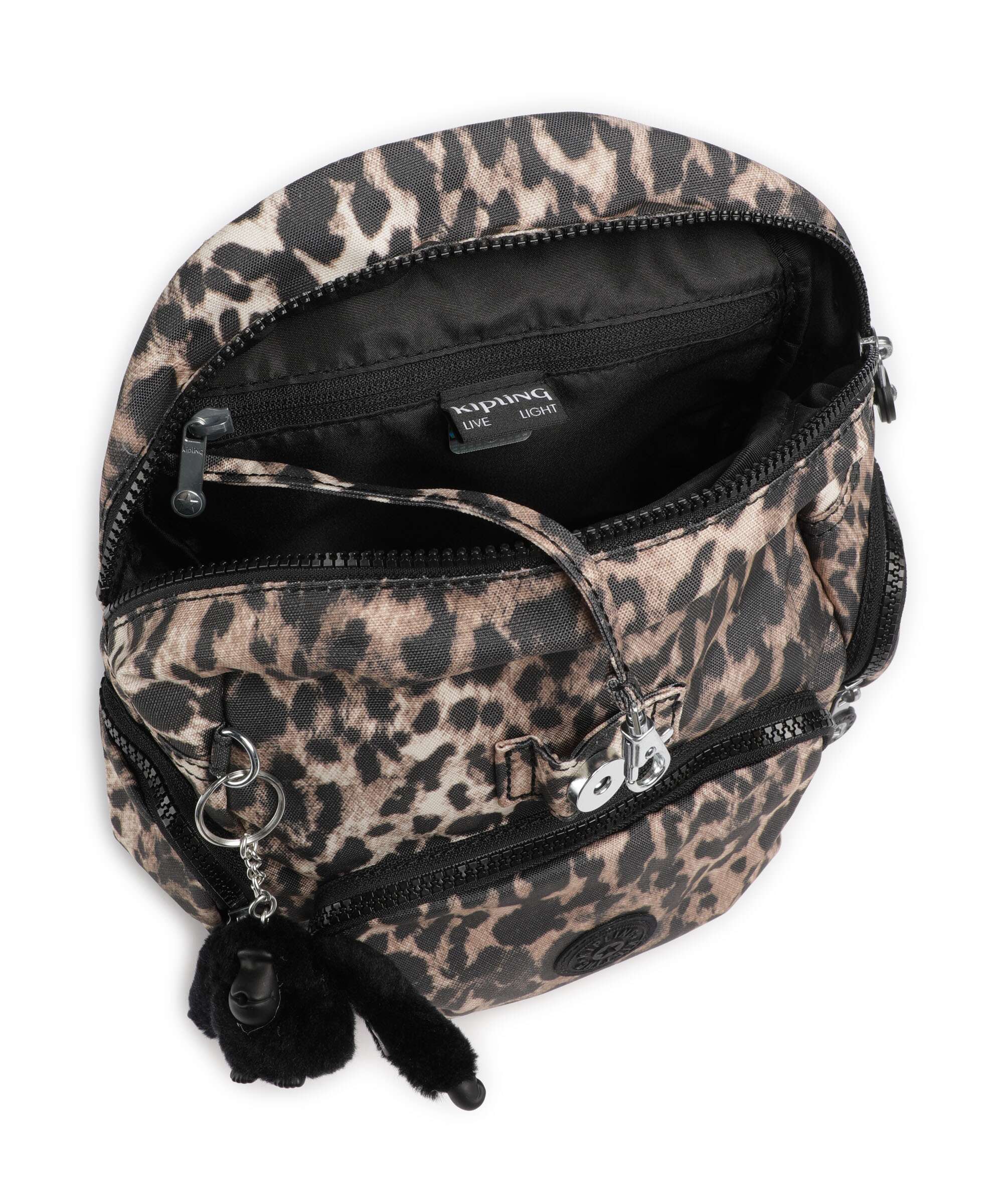 Kipling Basic City Zip Mini Backpack wild leopard - Image 5