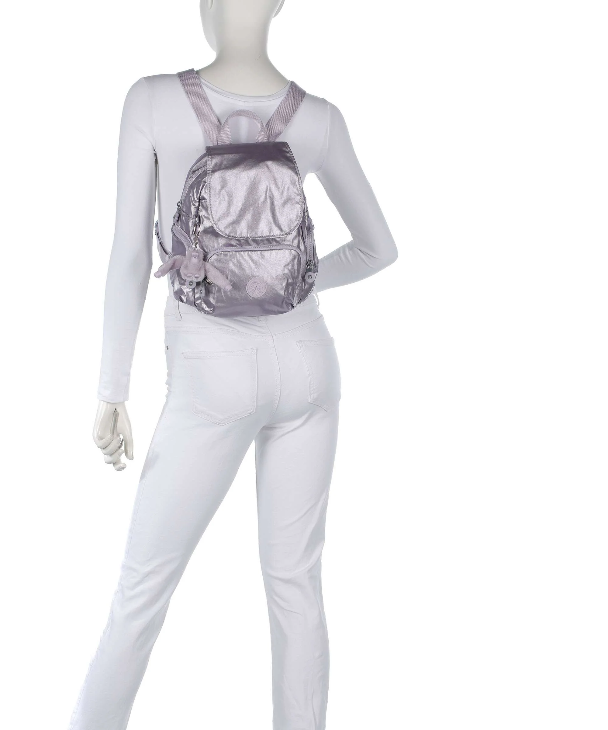 Kipling Basic City Zip Mini Backpack lilac moon/metallic - Image 3