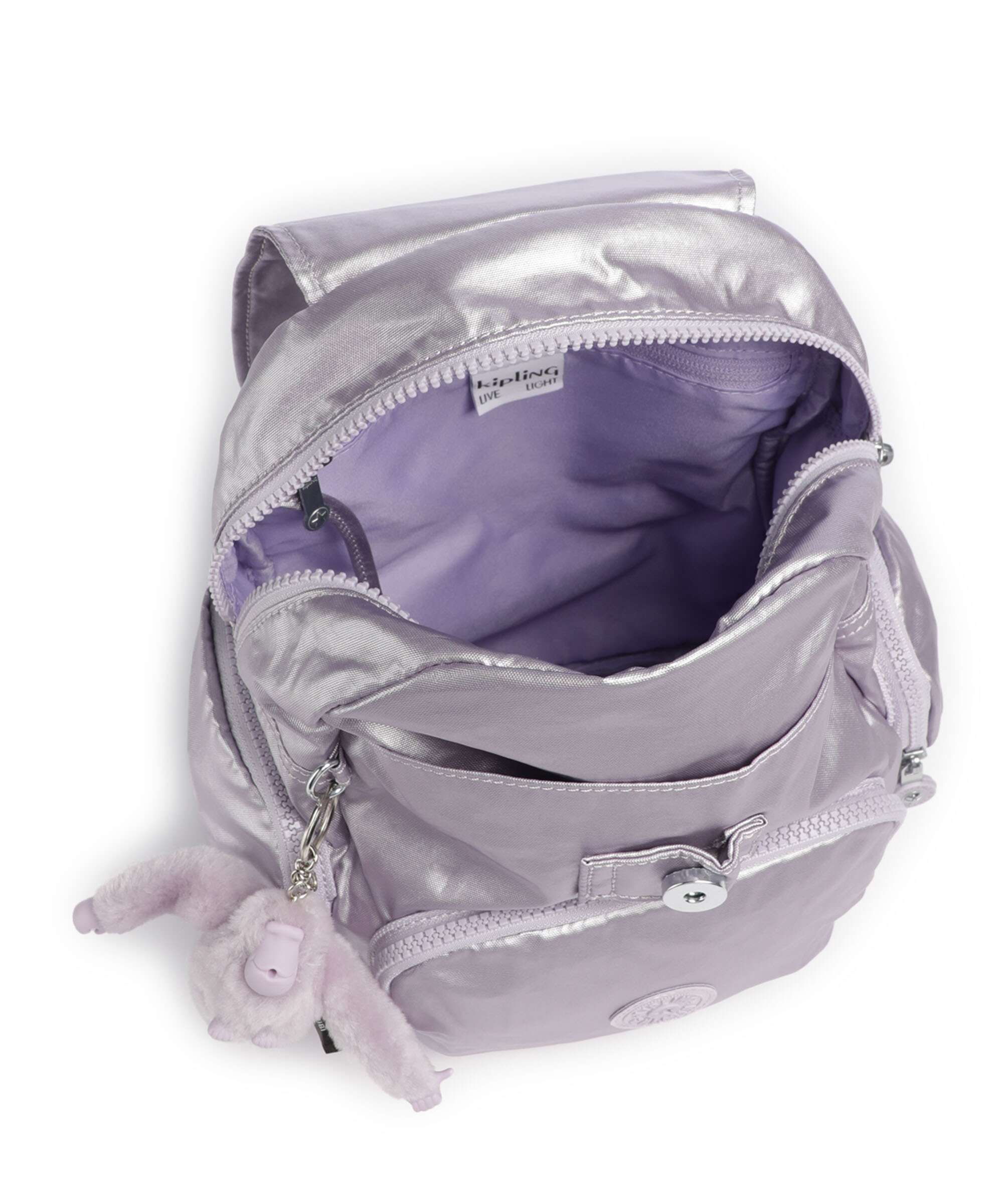 Kipling Basic City Zip Mini Backpack lilac moon/metallic - Image 5