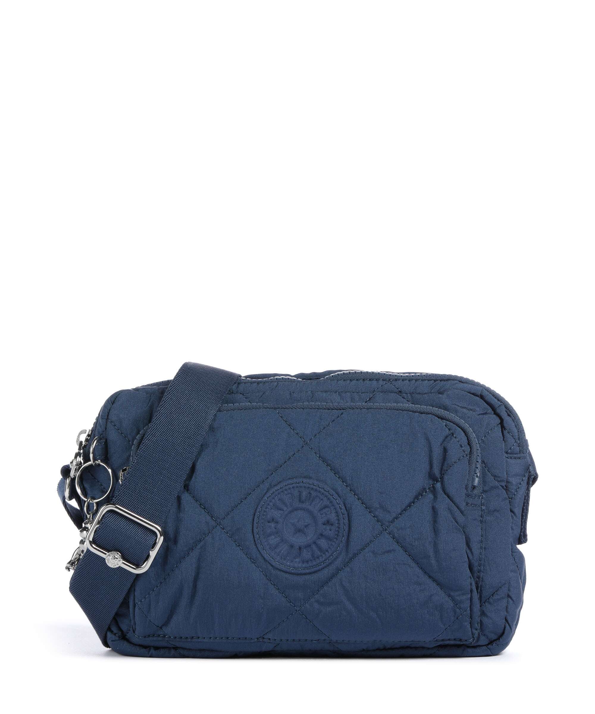 Kipling Crinkled Quilt Abanu M Zip Crossbody bag airy blue