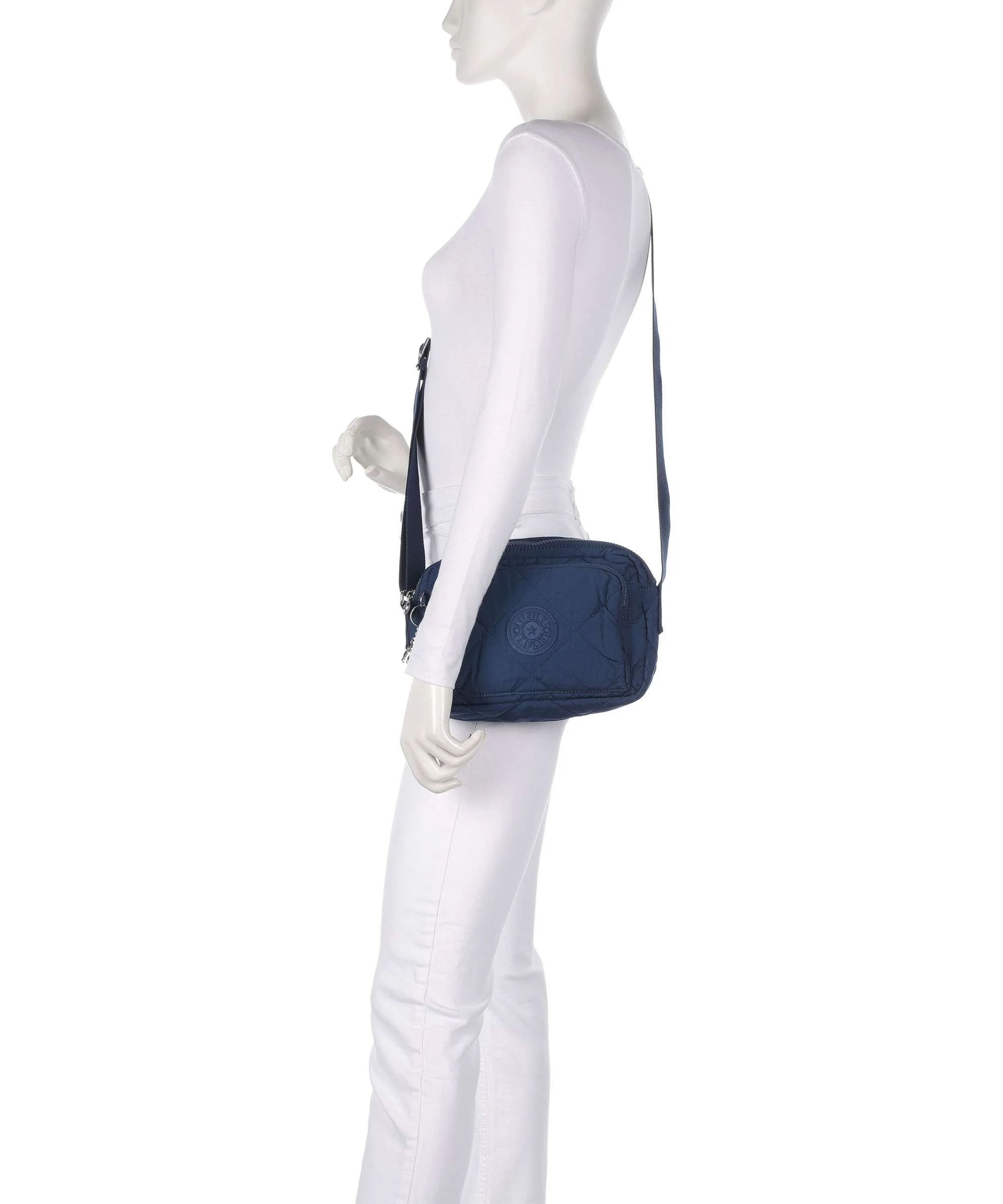 Kipling Crinkled Quilt Abanu M Zip Crossbody bag airy blue - Image 3