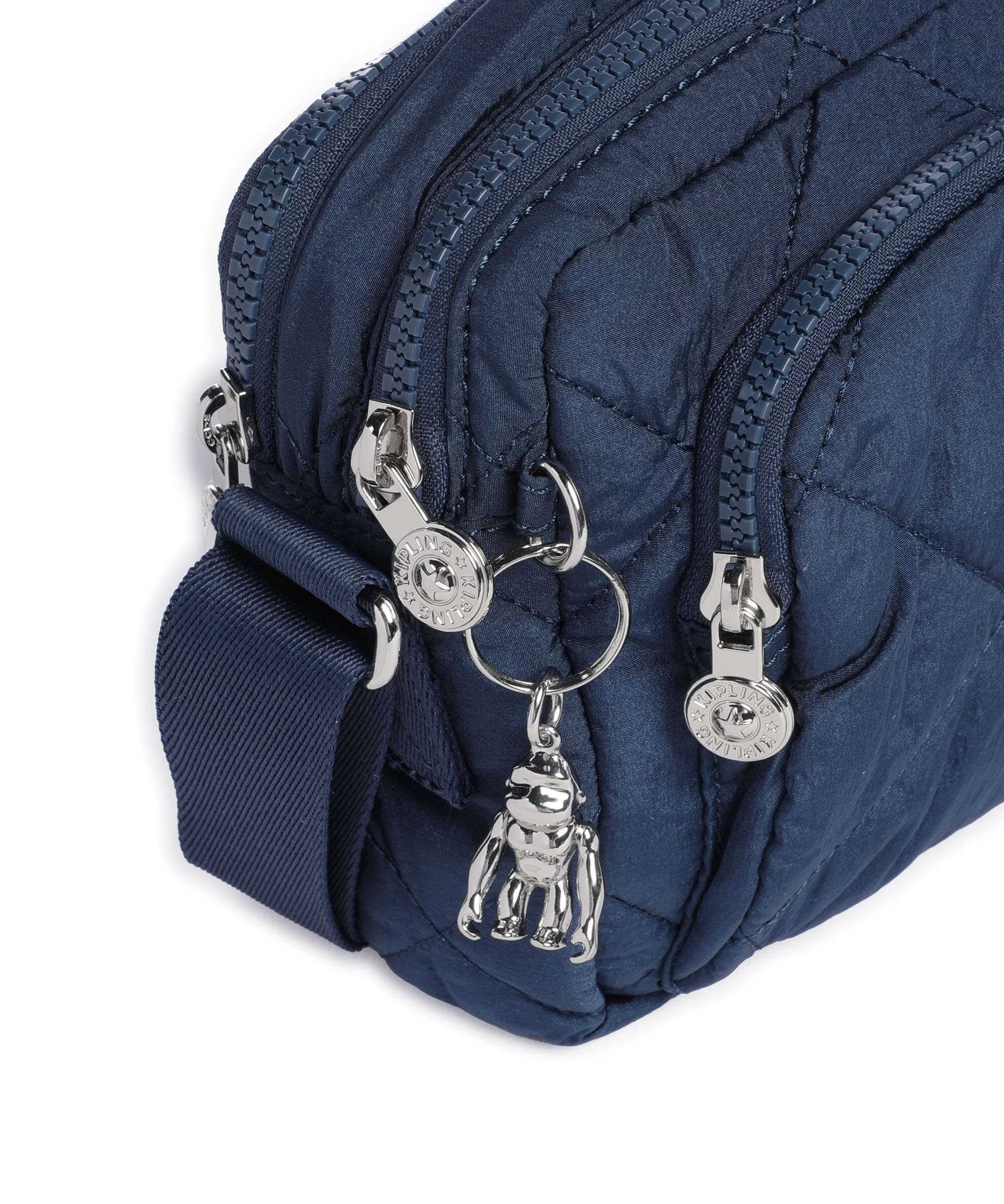 Kipling Crinkled Quilt Abanu M Zip Crossbody bag airy blue - Image 4
