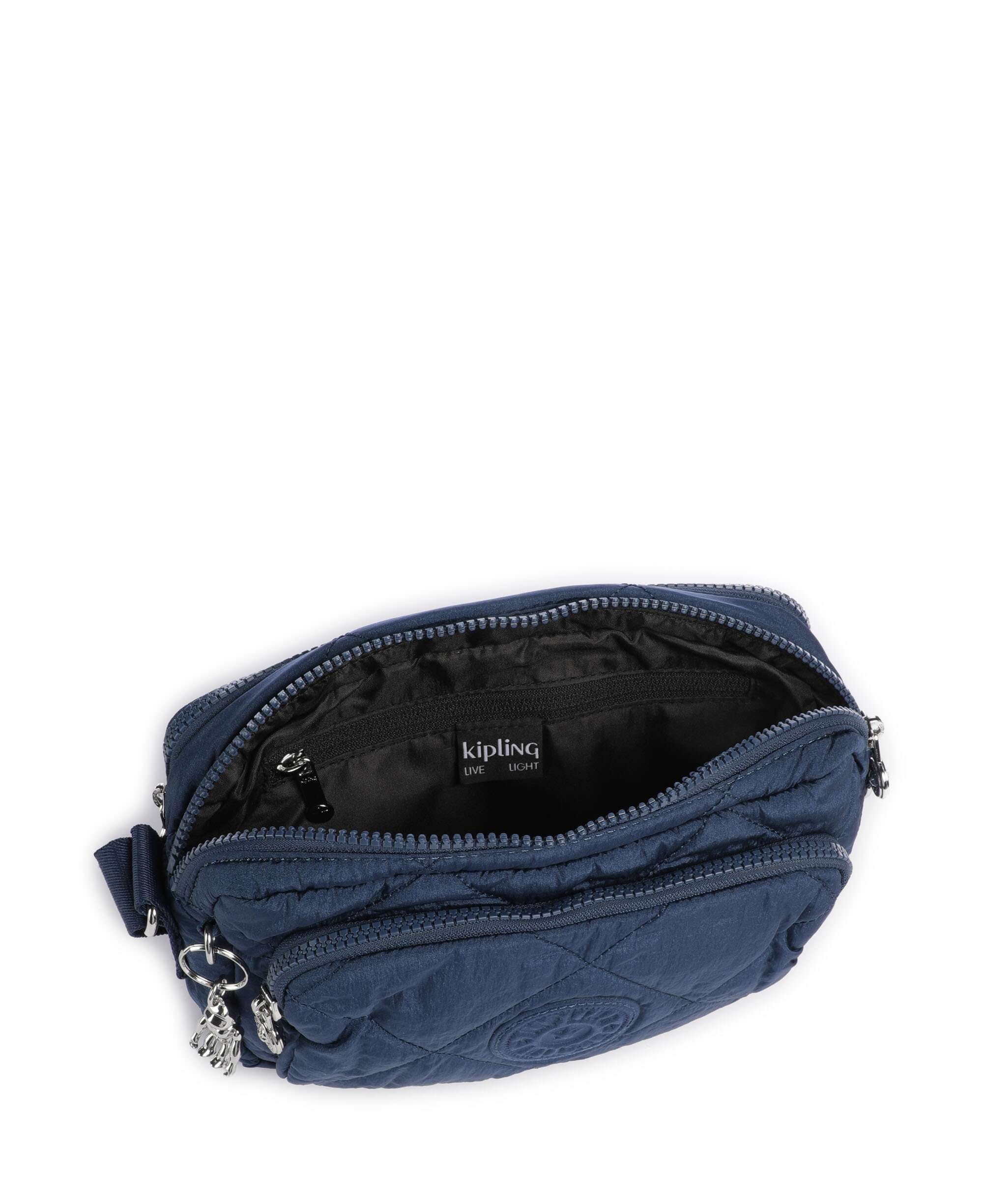 Kipling Crinkled Quilt Abanu M Zip Crossbody bag airy blue - Image 6