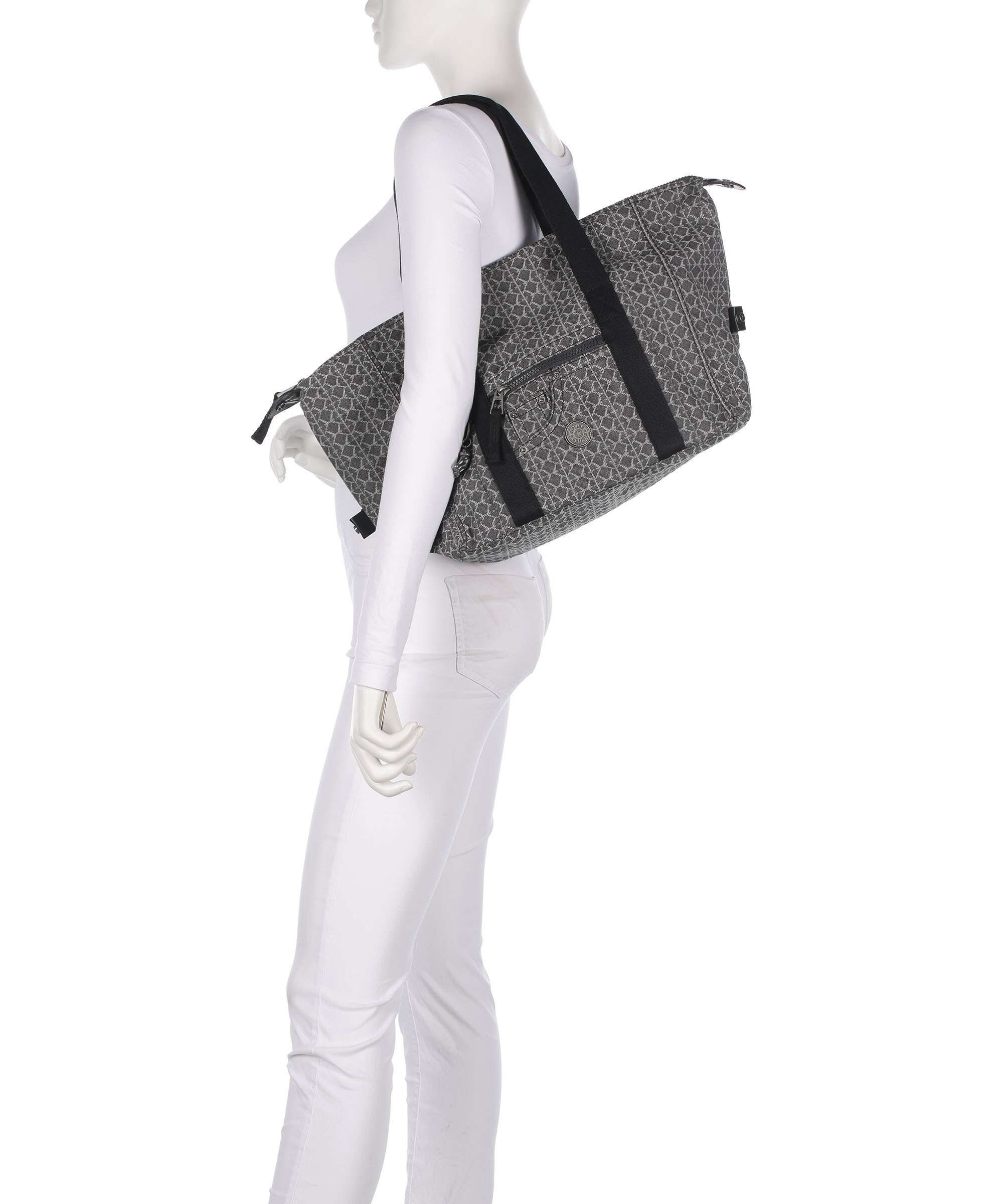 Kipling Denim Love Casual Art Tote bag grey/denim - Image 3