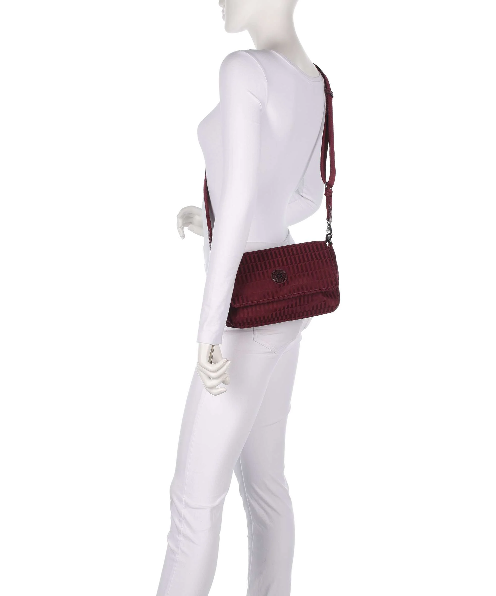 Kipling Elevated Aras Up Shoulder bag maroon tile - Image 4