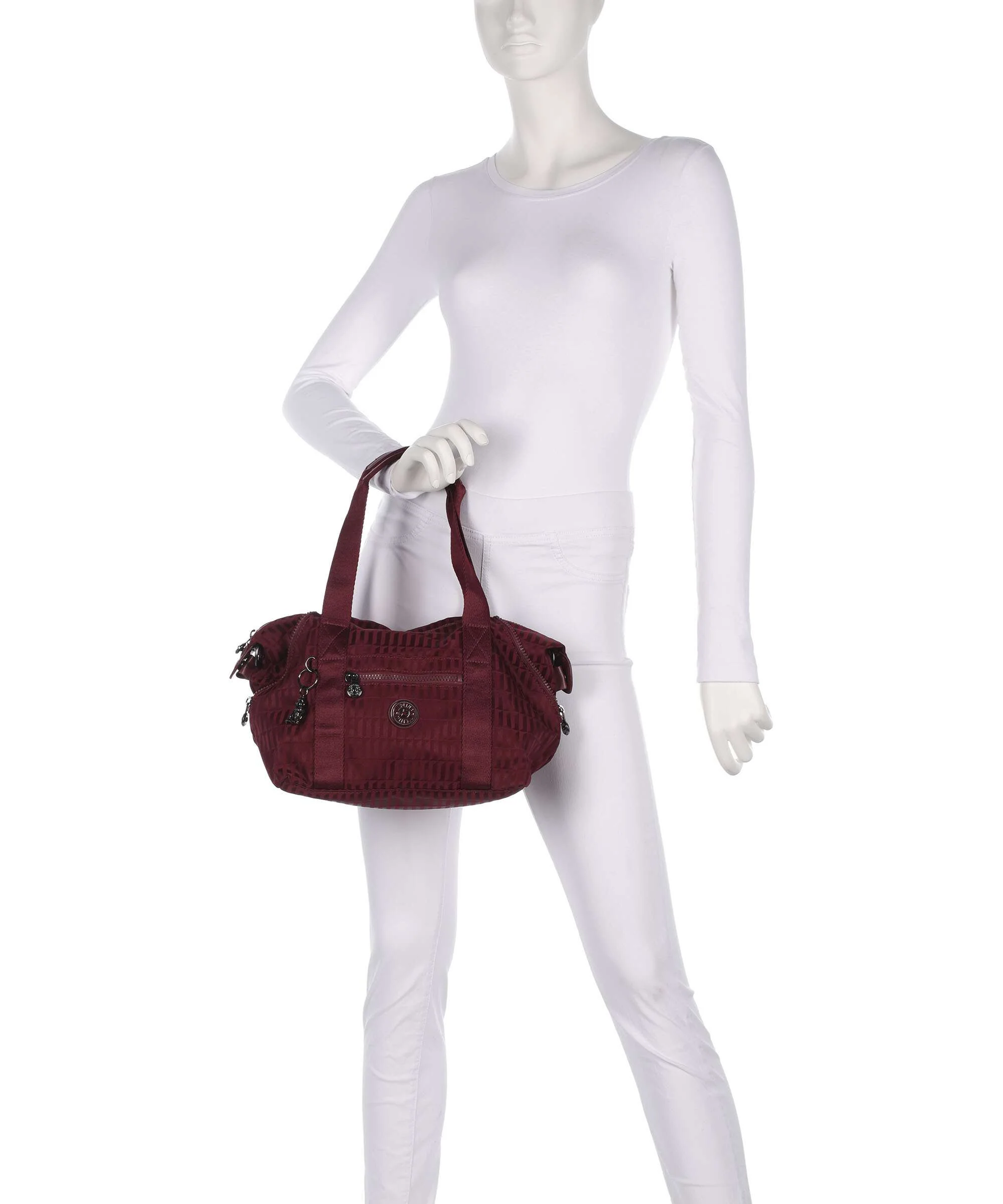 Kipling Elevated Art Mini Handbag maroon tile - Image 3