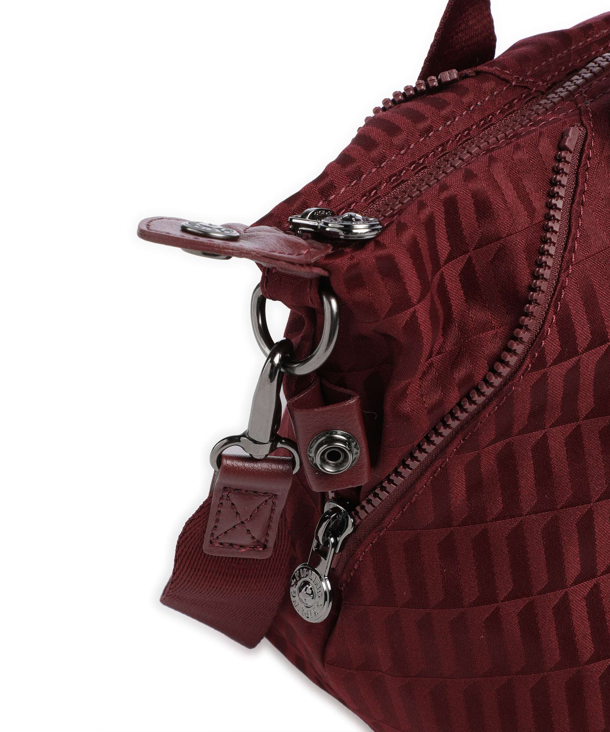 Kipling Elevated Art Mini Handbag maroon tile - Image 6