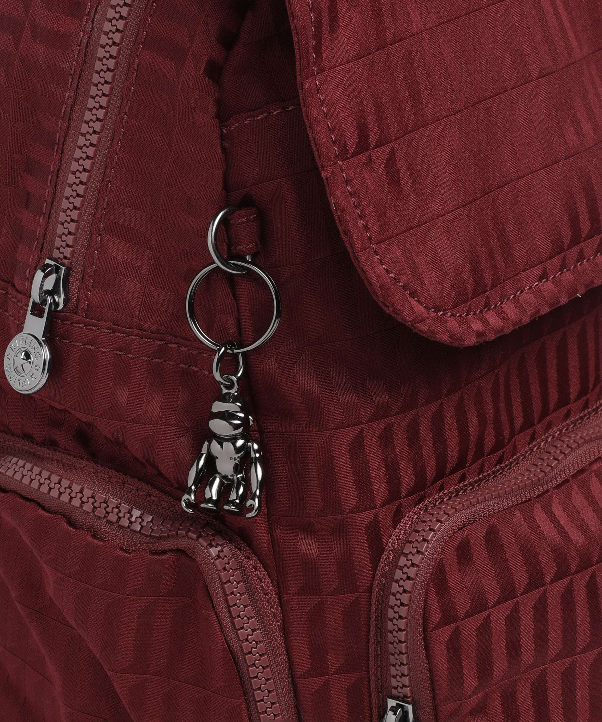 Kipling Elevated City Zip S Backpack maroon tile - Image 4