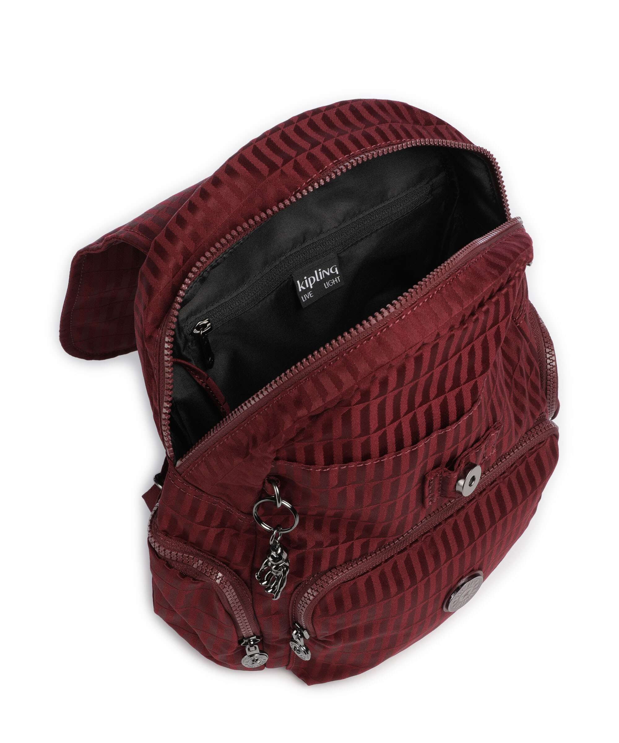 Kipling Elevated City Zip S Backpack maroon tile - Image 5
