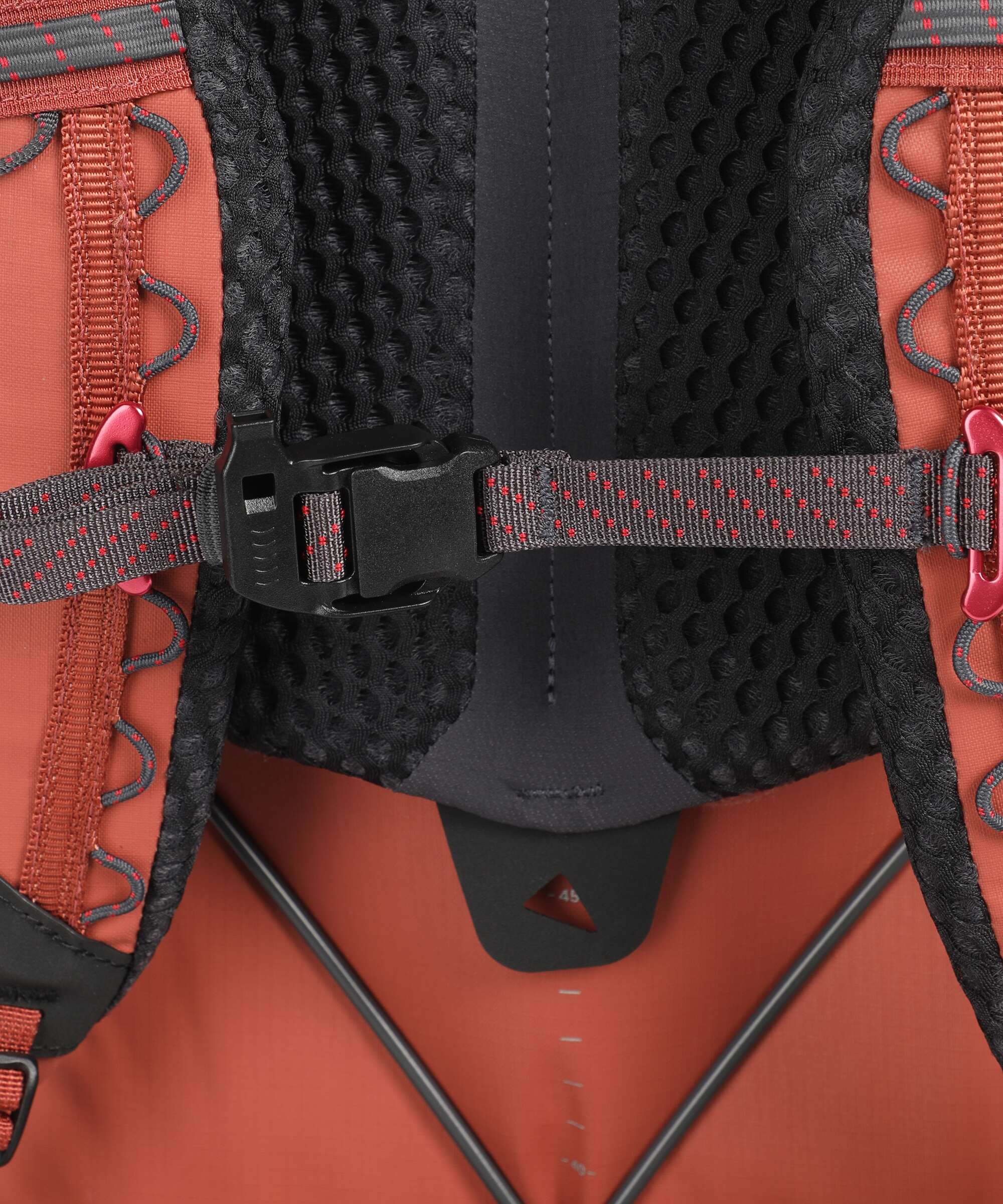 Klättermusen Gungne 43 Hiking backpack ash red - Image 3