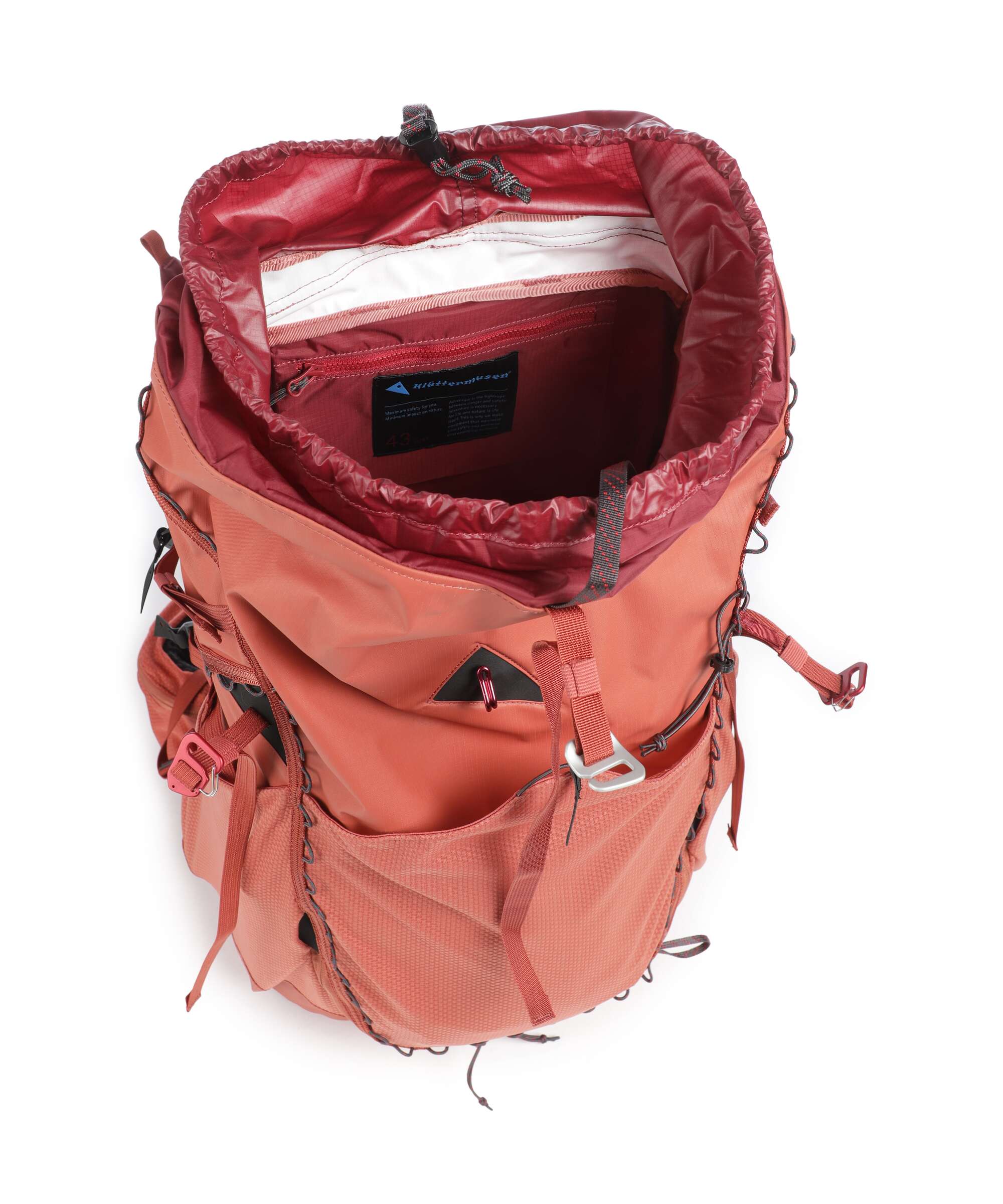 Klättermusen Gungne 43 Hiking backpack ash red - Image 4