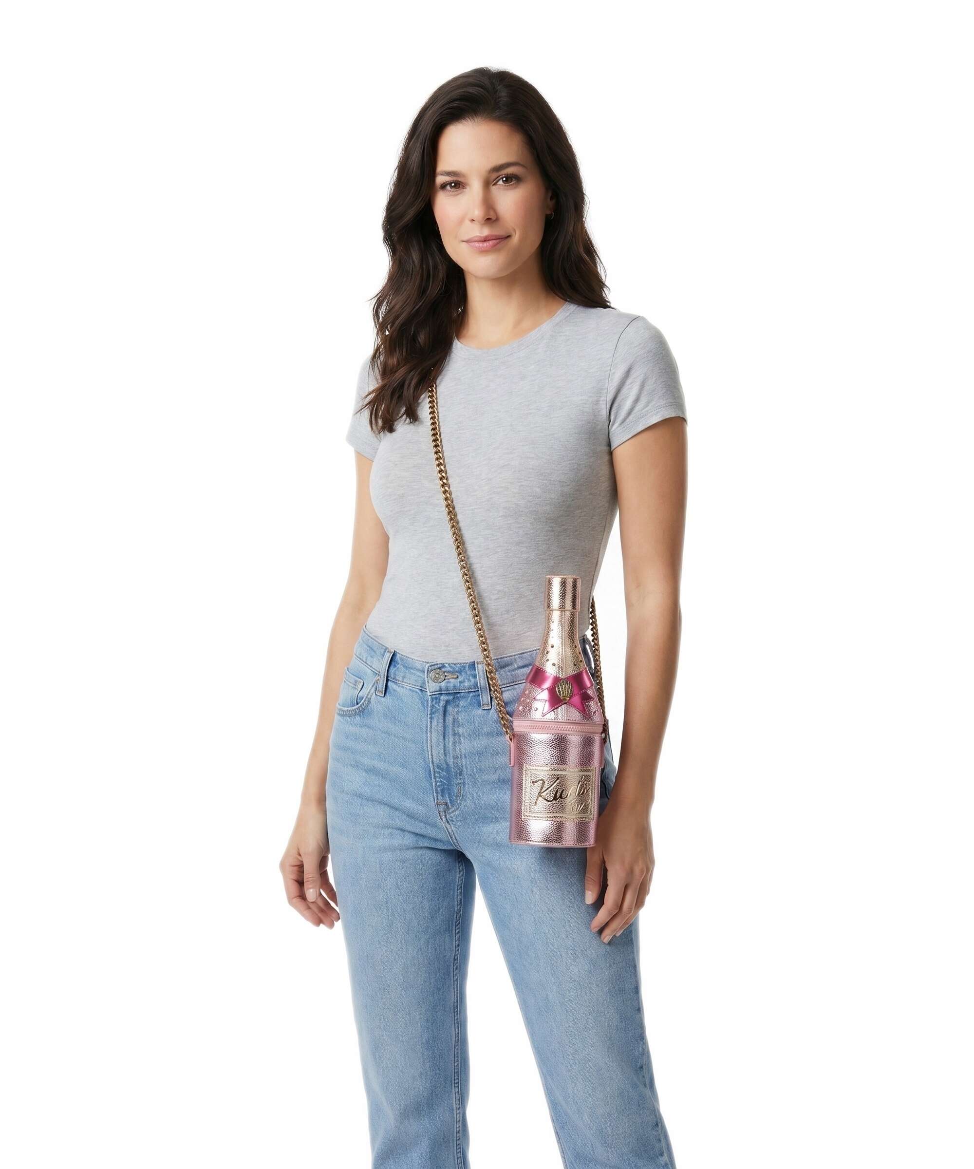 Kurt Geiger Champagne Bottle Crossbody bag pink - Image 3