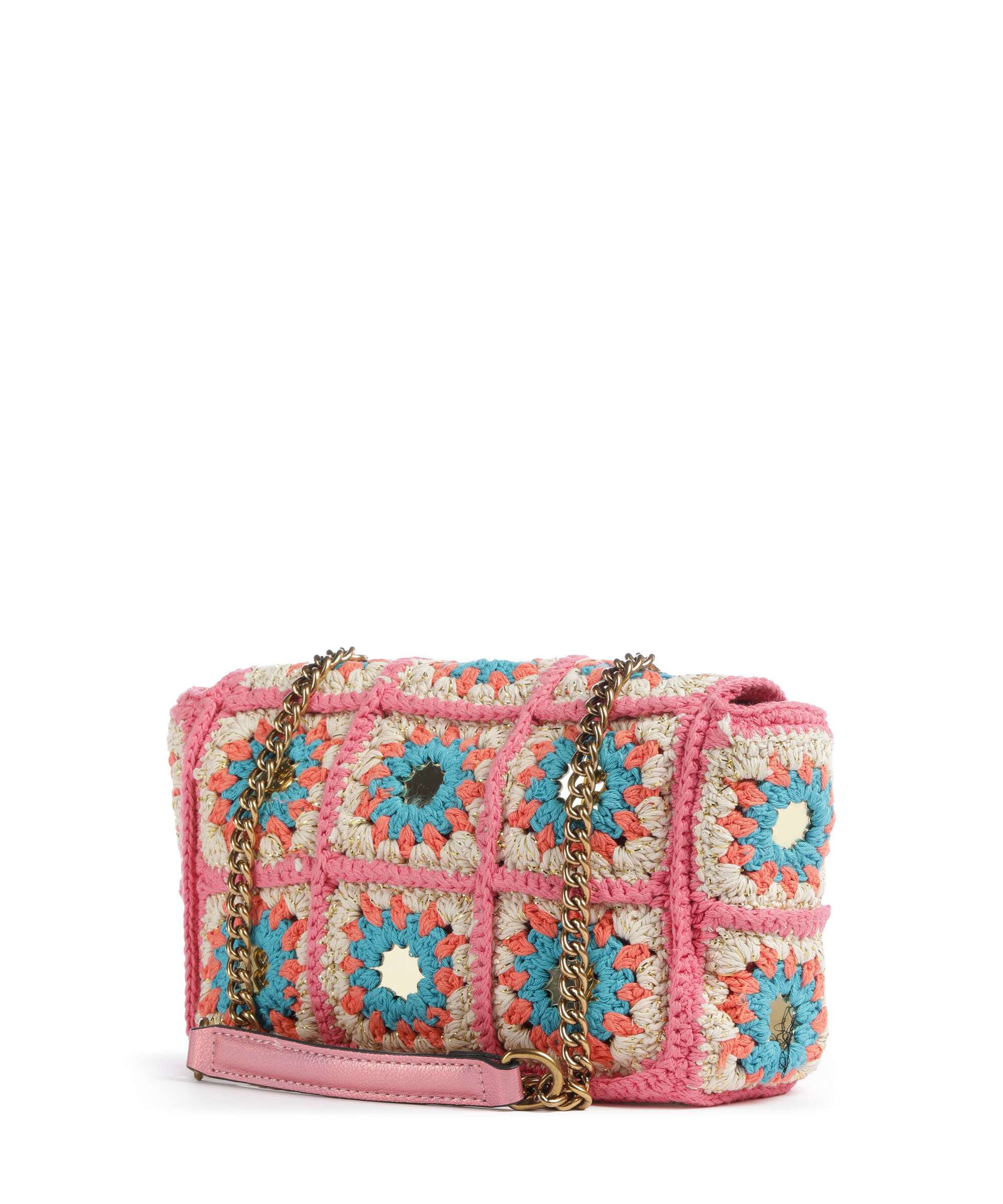 Kurt Geiger Kensington Crochet Crossbody bag pink combination - Image 2