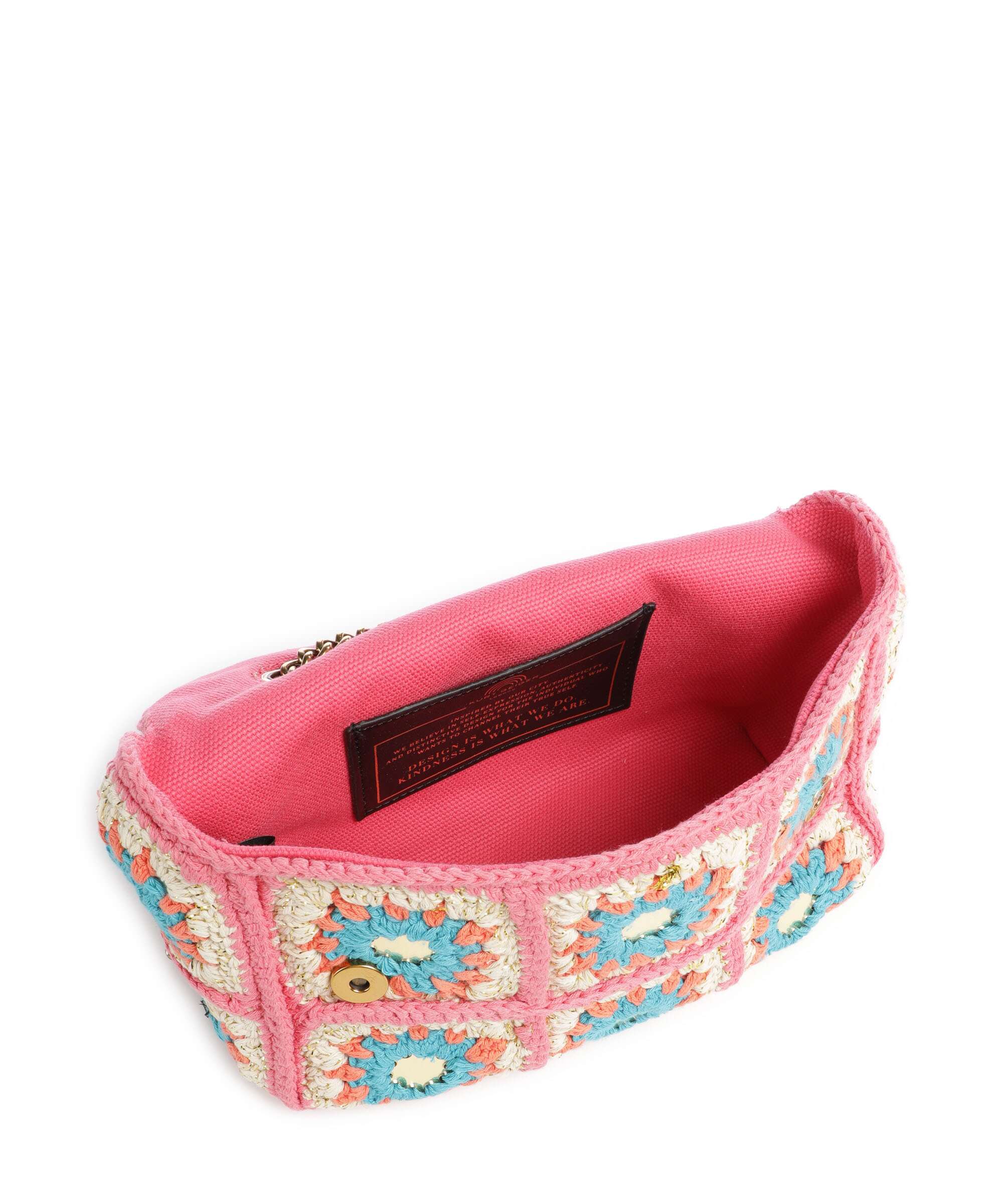 Kurt Geiger Kensington Crochet Crossbody bag pink combination - Image 6