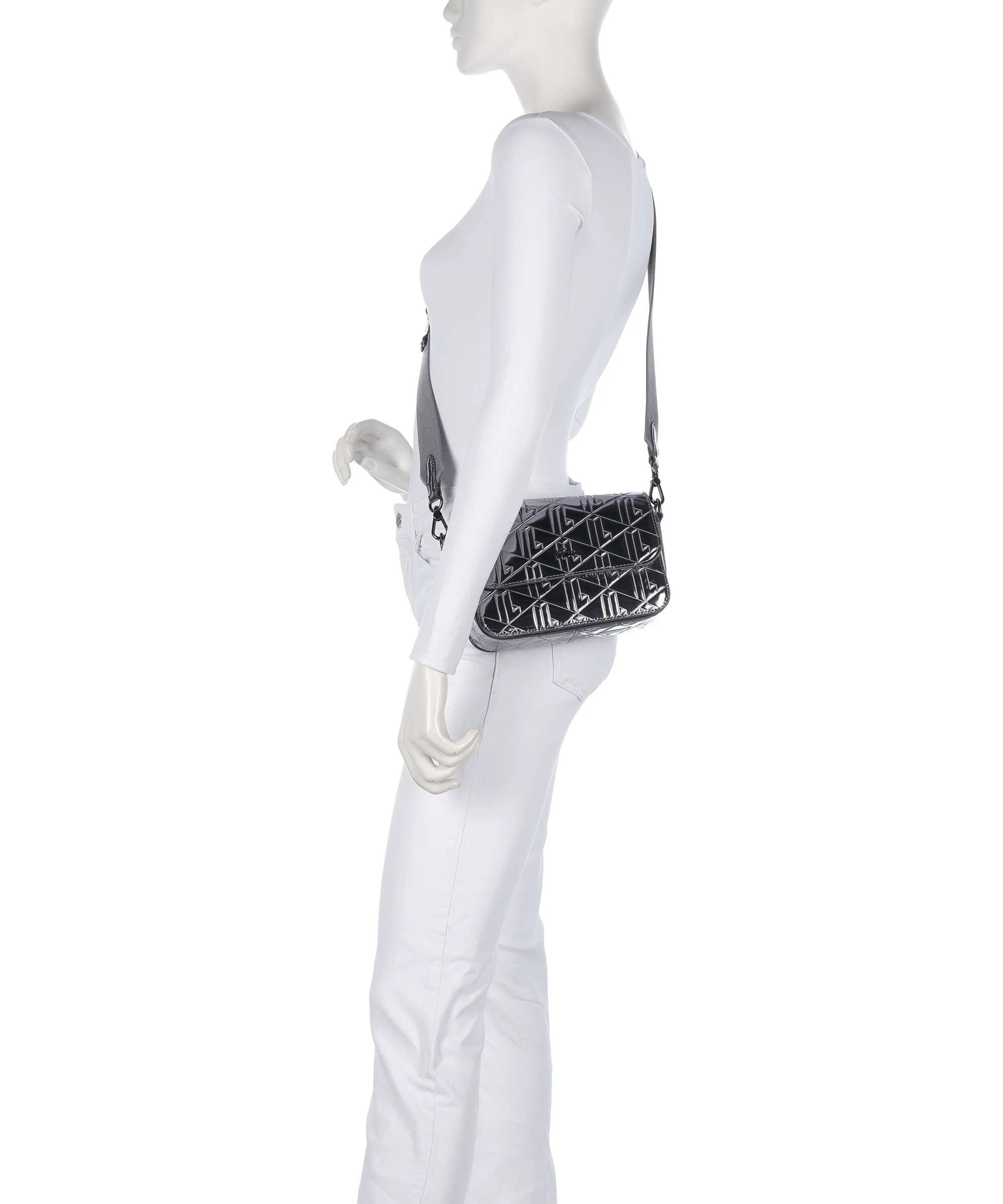 Lacoste Holiday Shoulder bag shiny dark silver - Image 4
