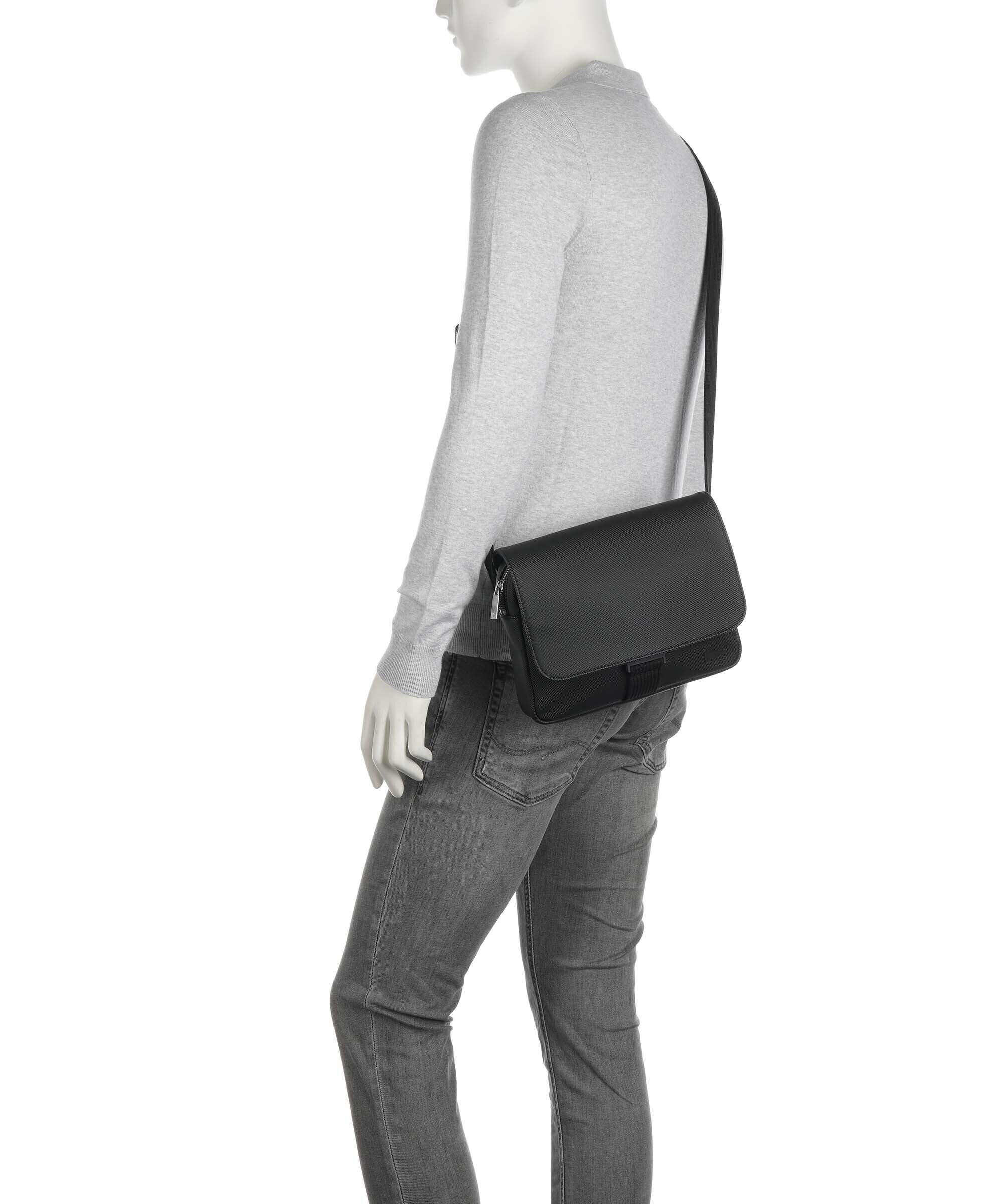 Lacoste Mens Classic Messenger bag noir - Image 3
