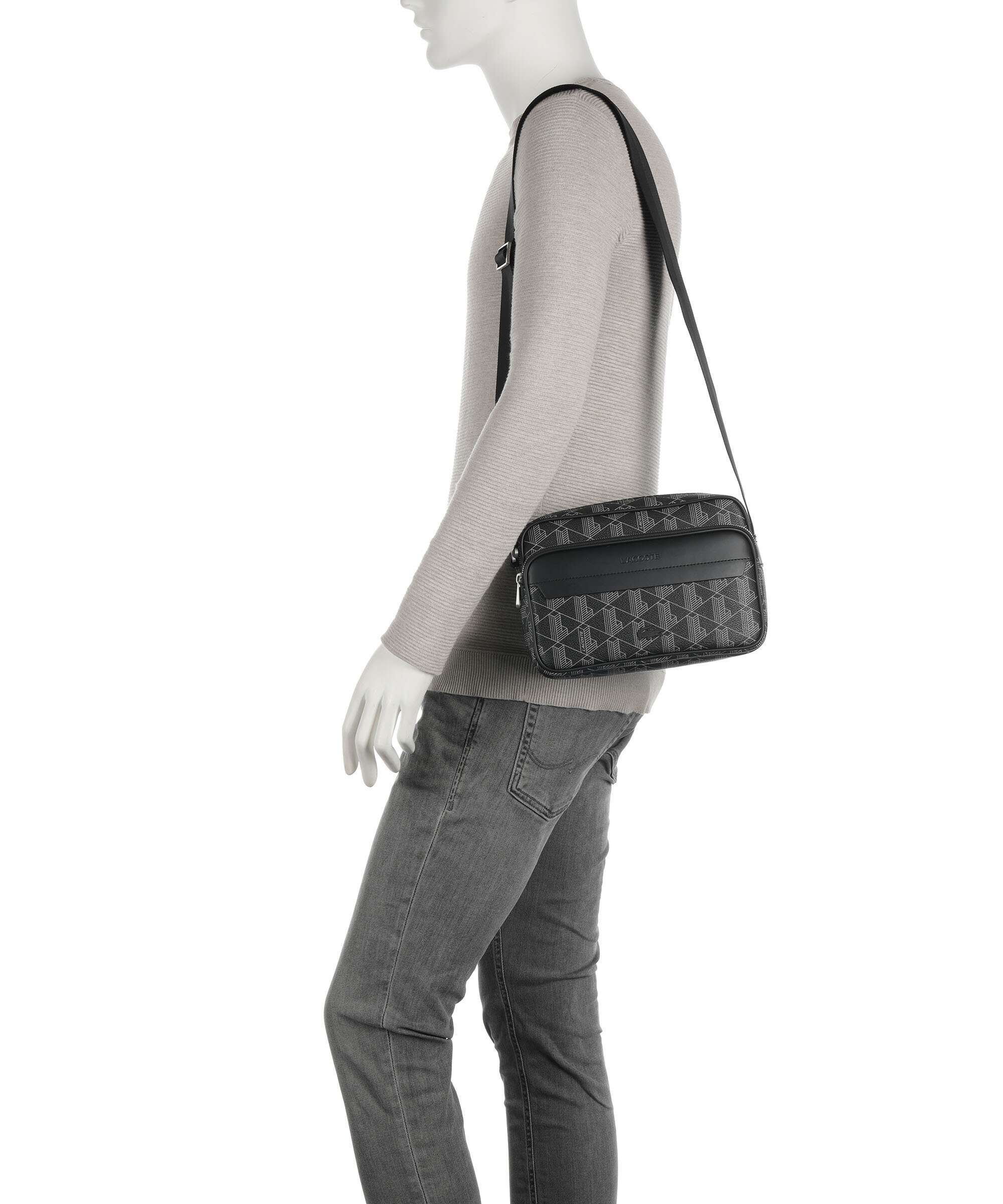 Lacoste The Blend Crossbody bag monogram noir/gris - Image 3