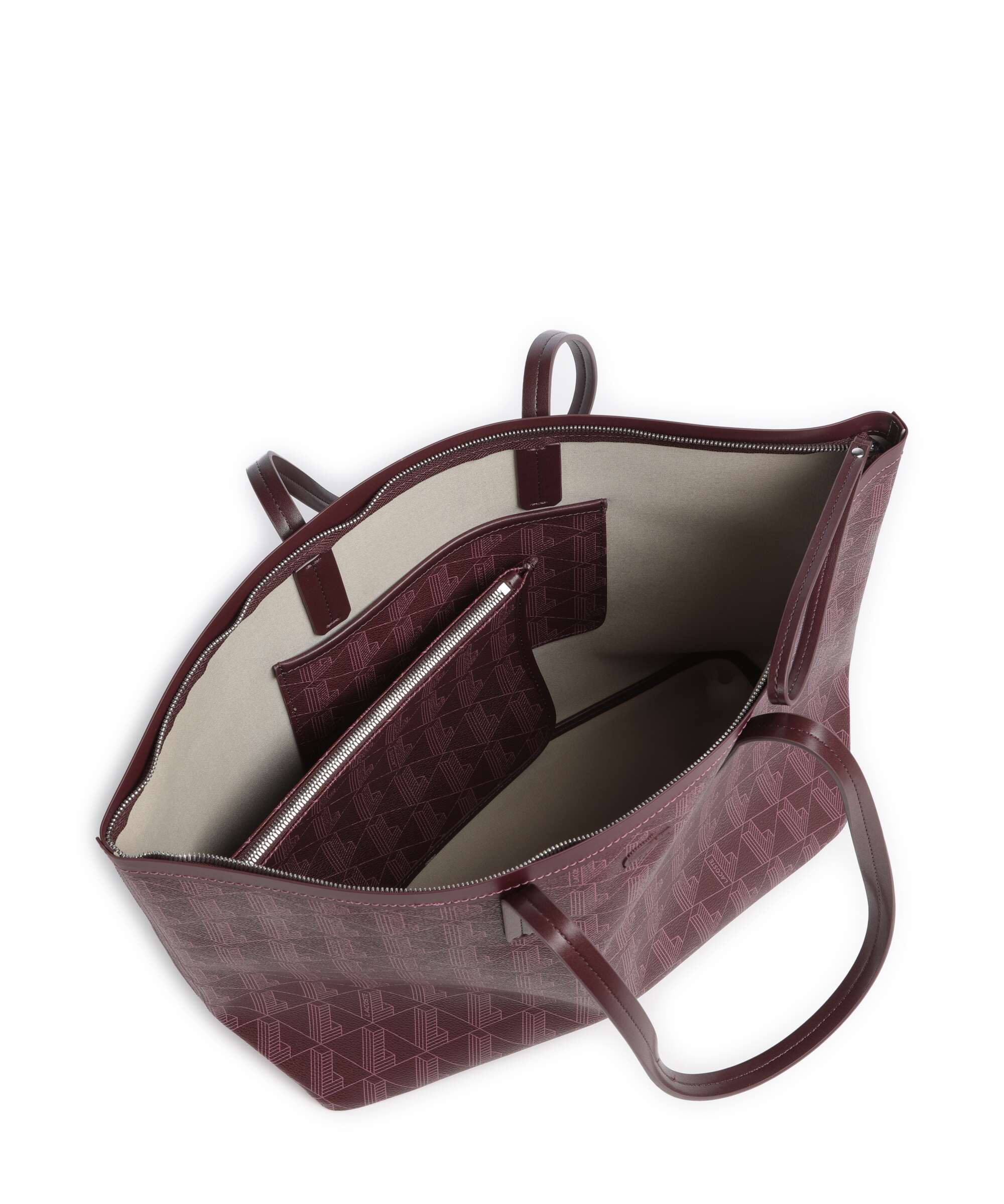 Lacoste Zely Tote bag mono winetasting damson - Image 6