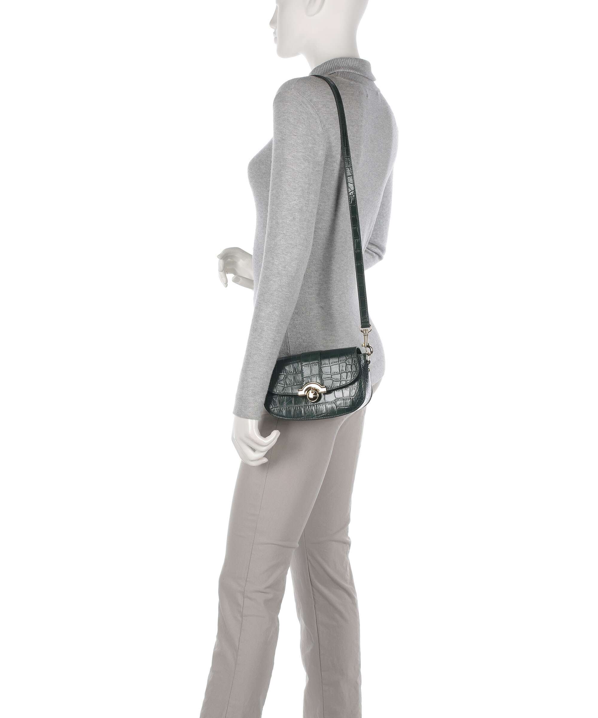 Lancaster Exotic CN Croco Crossbody bag vertforĂȘt - Image 3