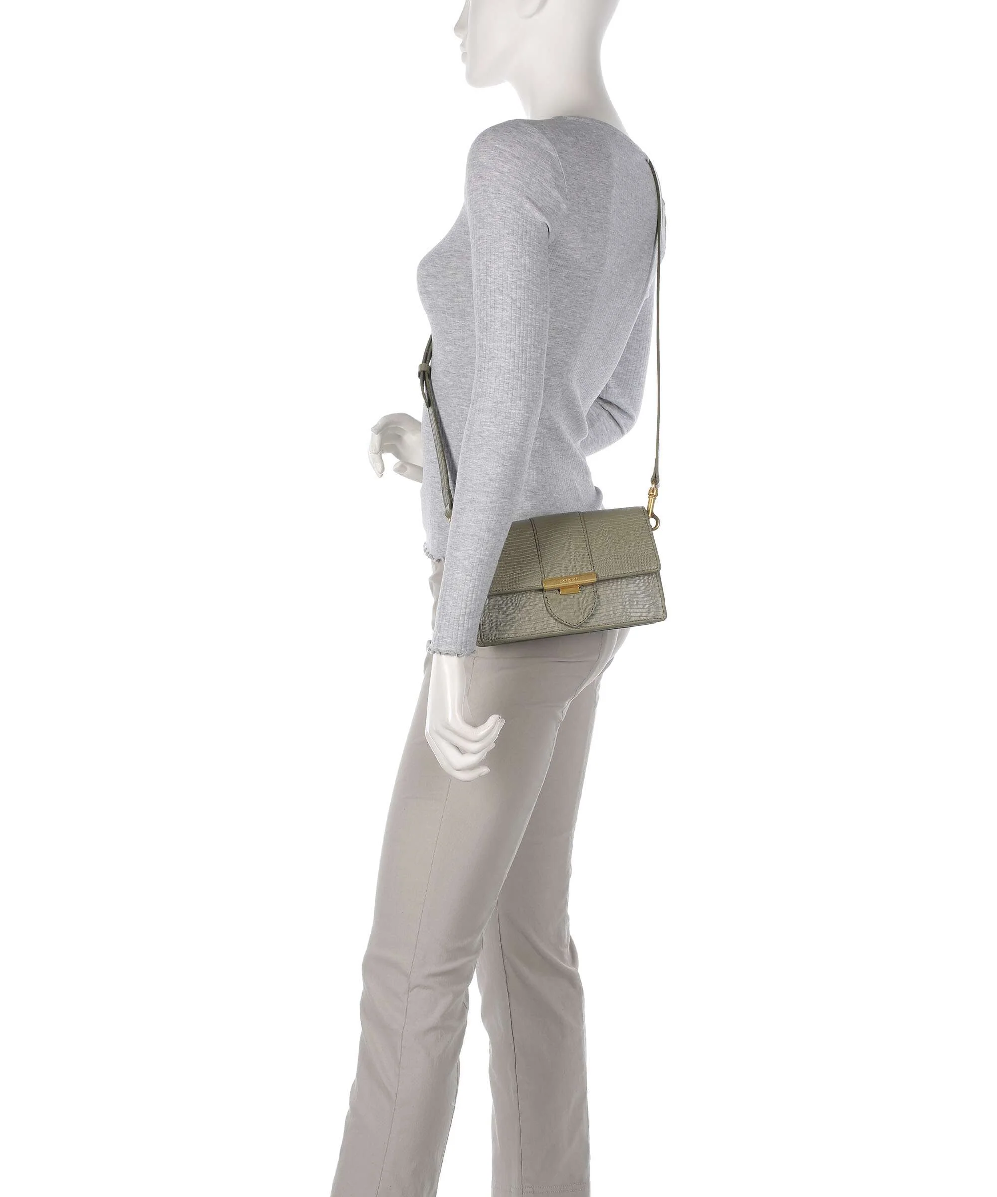 Lancaster Exotic Ily Crossbody bag olive/lézard - Image 3
