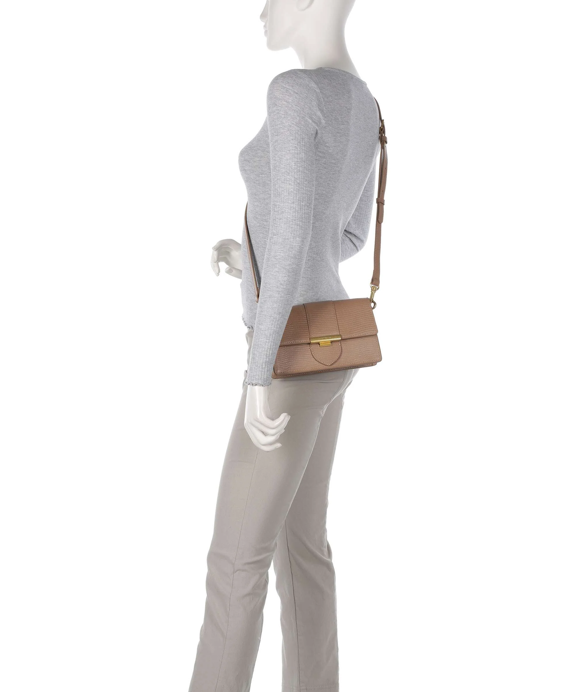 Lancaster Exotic Ily Crossbody bag sable/lézard - Image 3