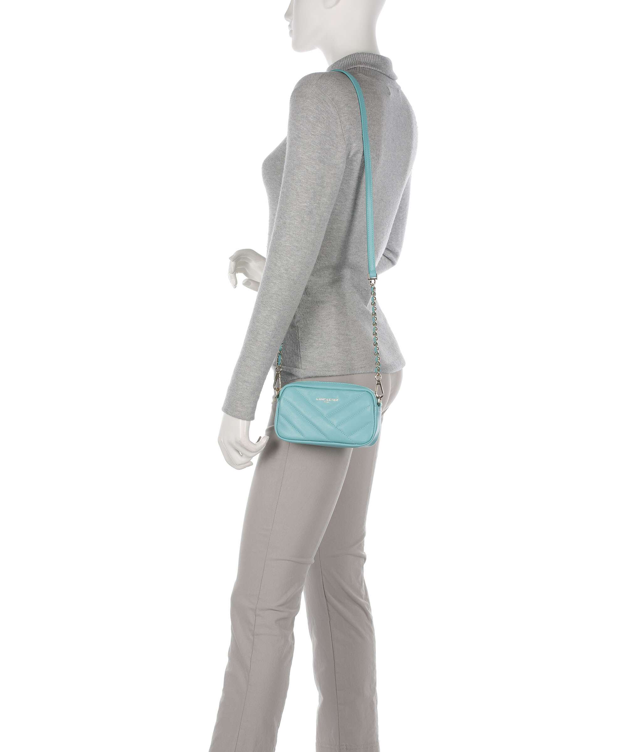 Lancaster Soft Matelassé Crossbody bag lagon - Image 3