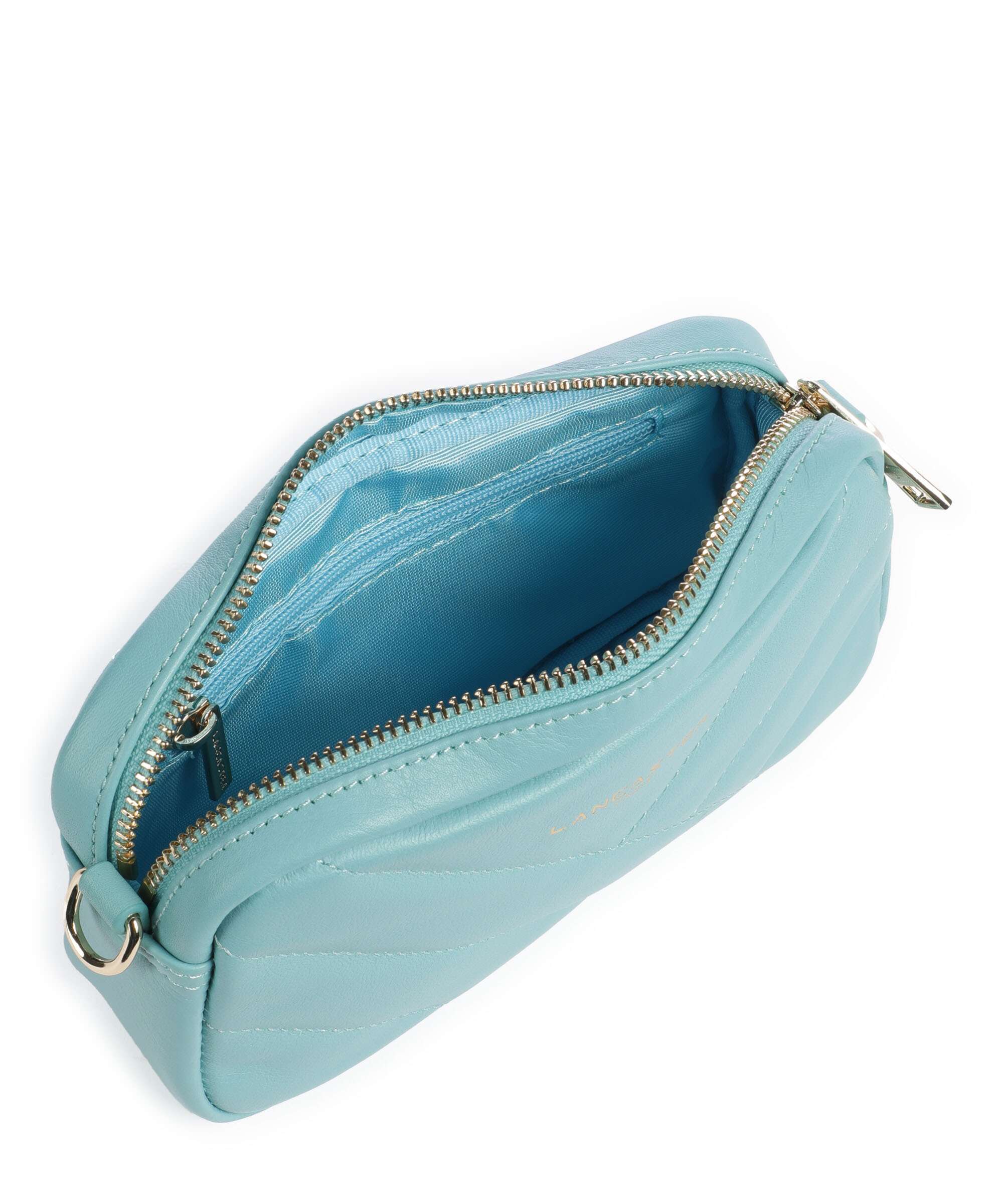 Lancaster Soft Matelassé Crossbody bag lagon - Image 6