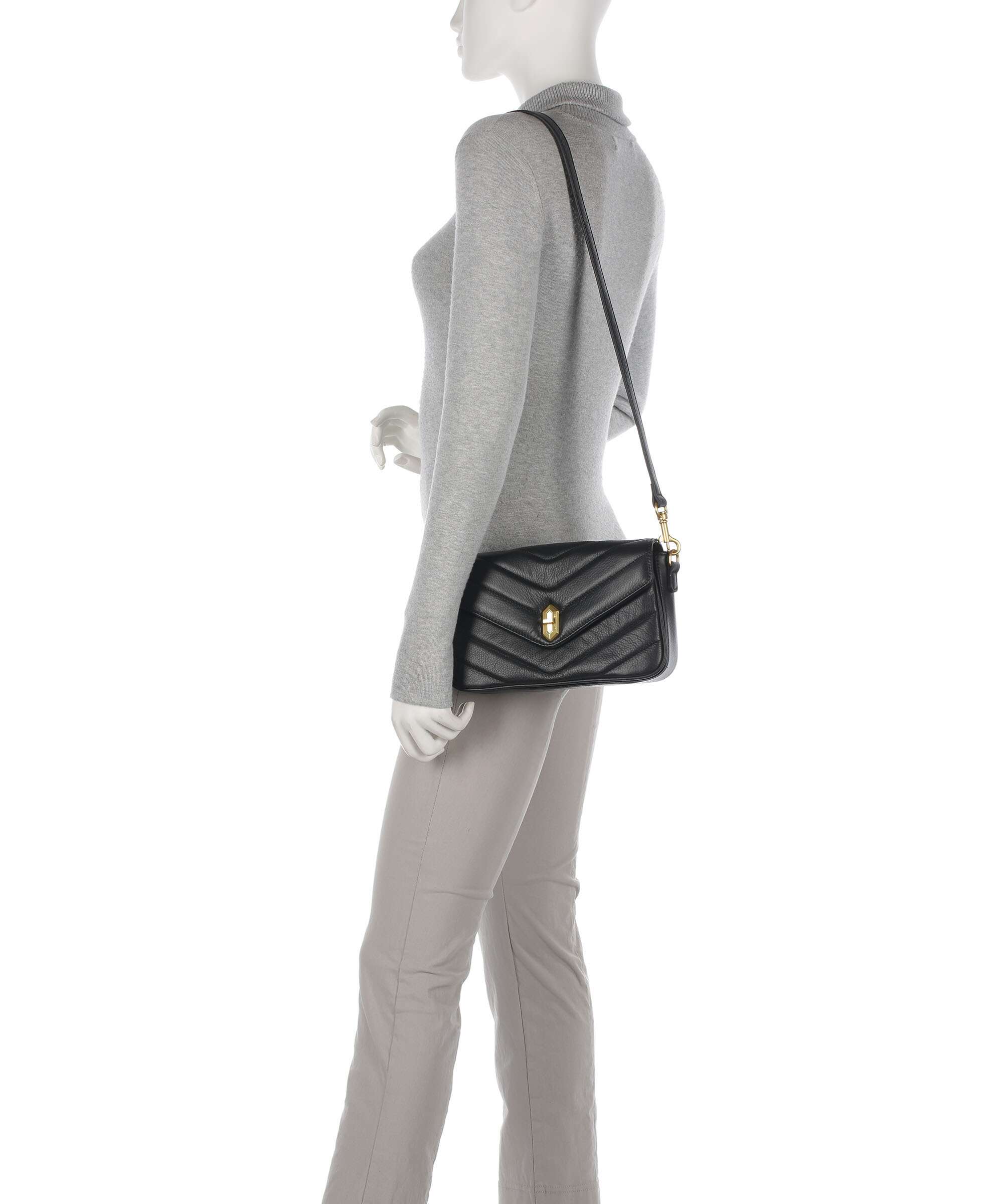 Lancaster Soft Matelassé Crossbody bag noir - Image 3