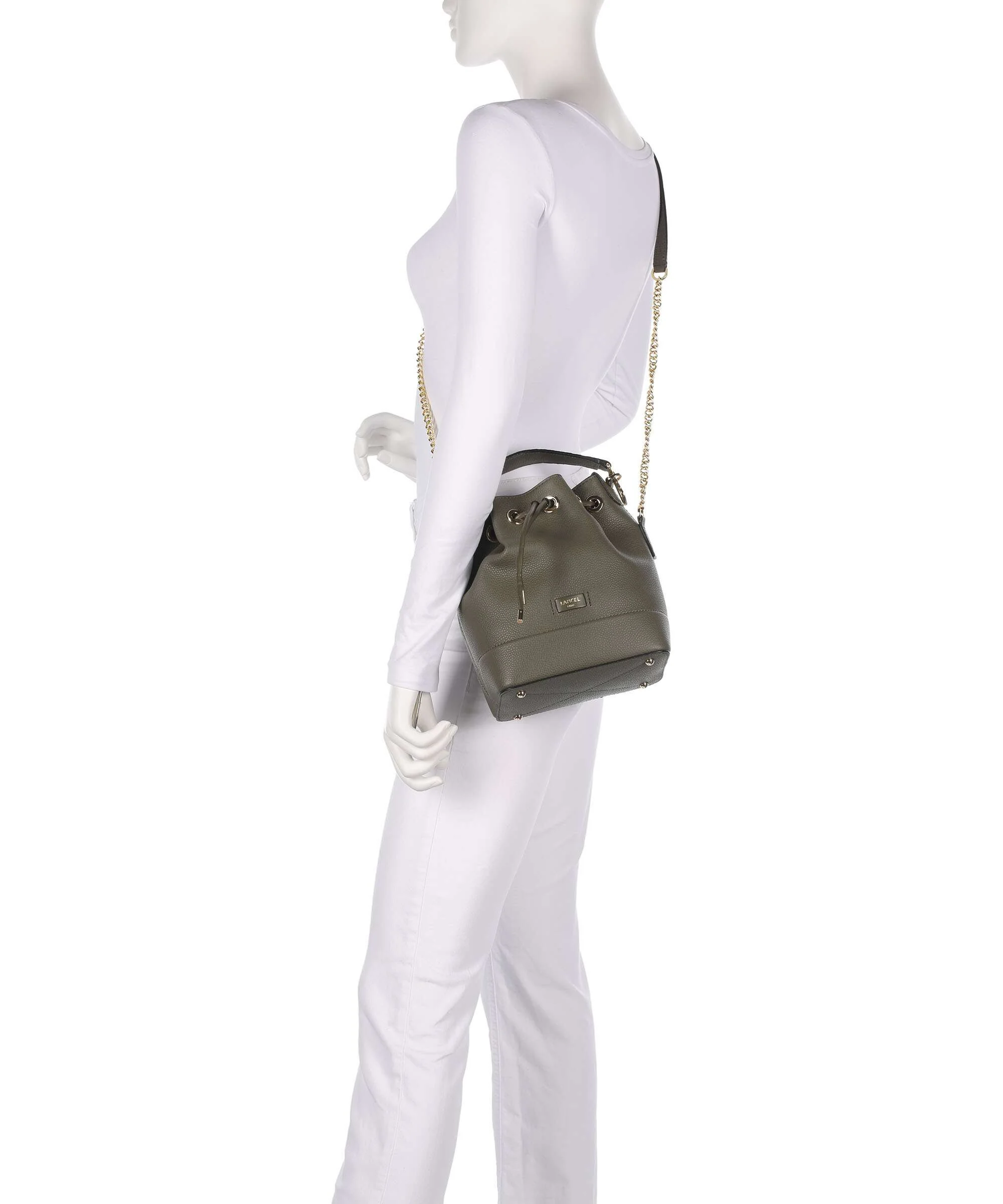 Lancel Ninon S Bucket bag dark khaki - Image 3
