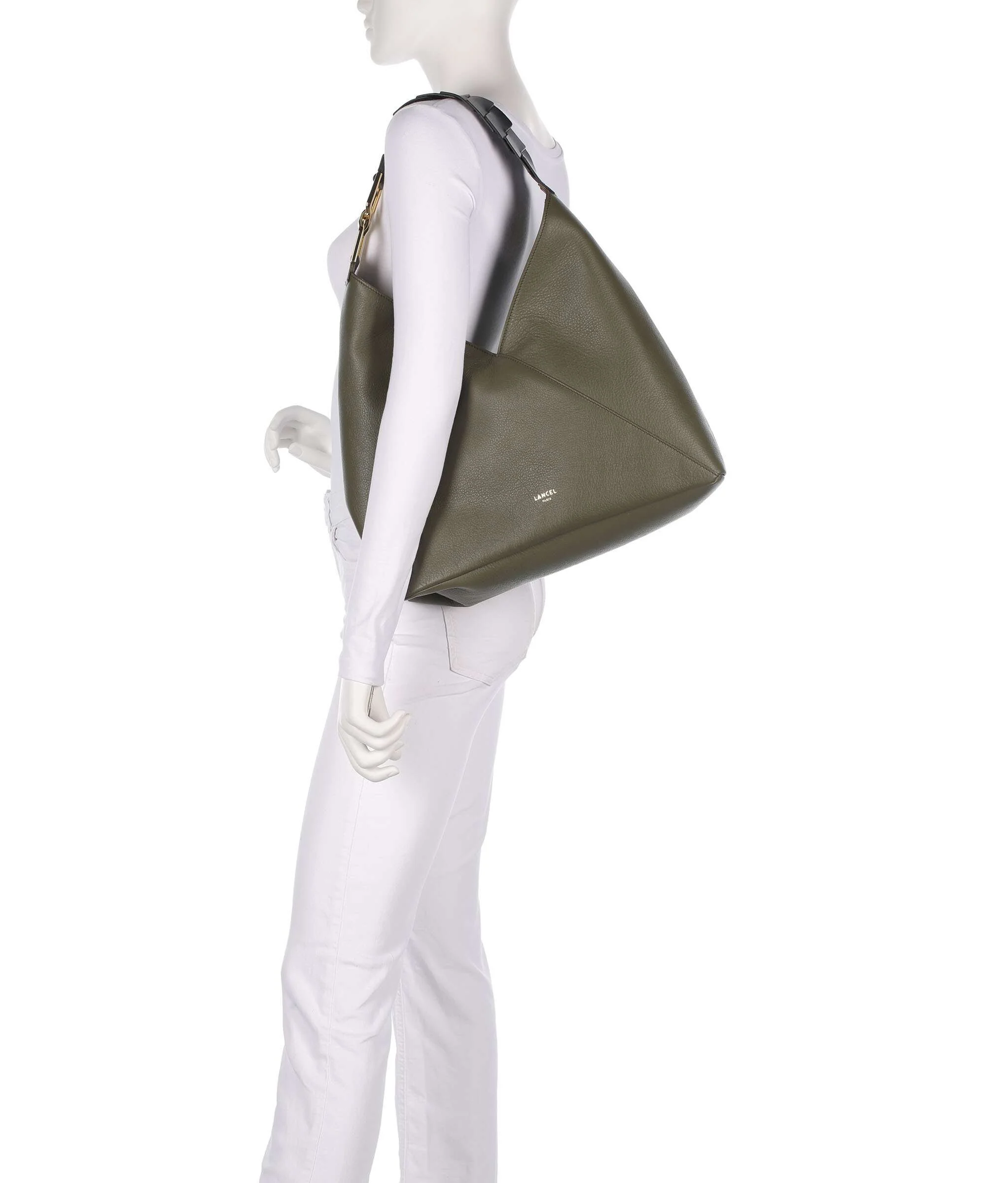 Lancel Pagode L Hobo bag dark khaki/black - Image 3