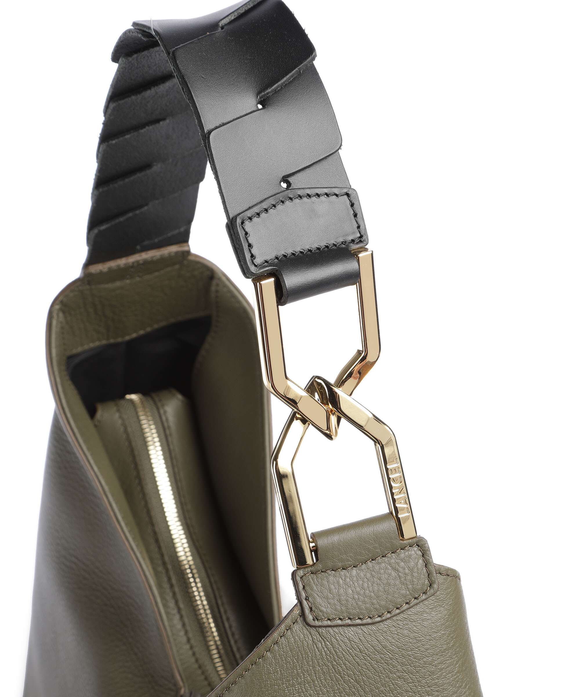 Lancel Pagode L Hobo bag dark khaki/black - Image 4