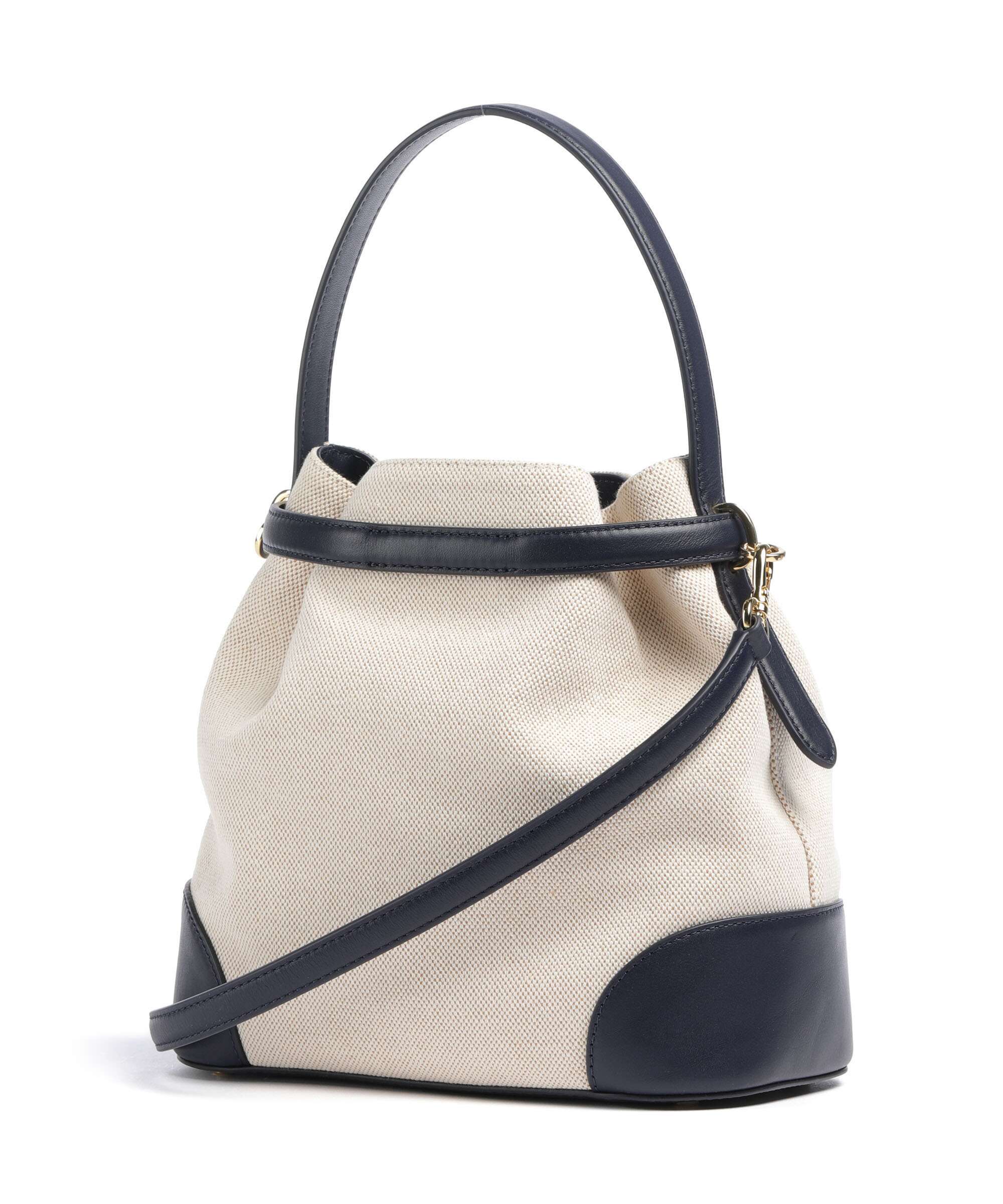 Lauren Ralph Lauren Blaike Medium Bucket bag natural/buff canvas/refined navy - Image 2