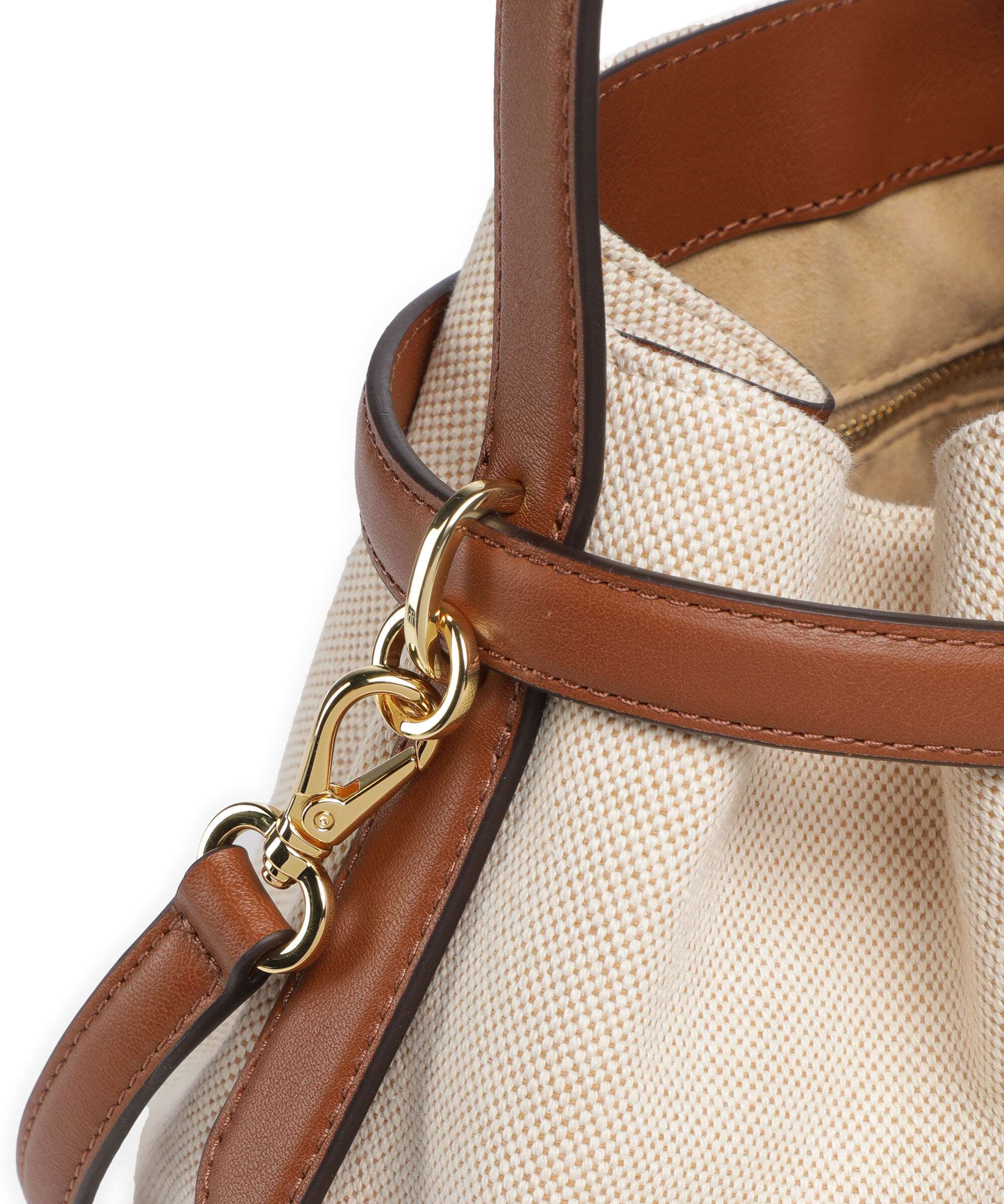 Lauren Ralph Lauren Blaike Medium Bucket bag natural/buff canvas/lauren tan - Image 4