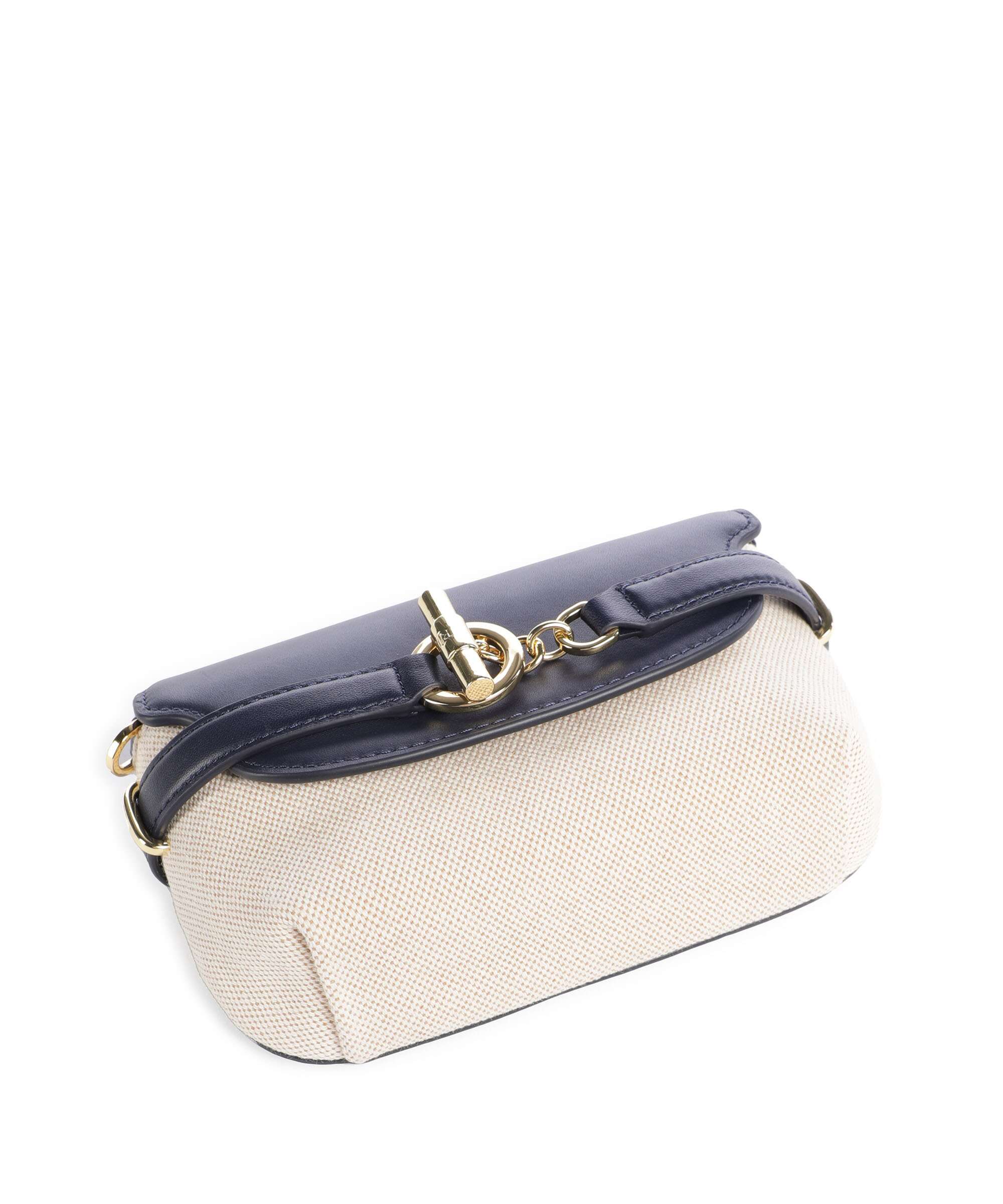 Lauren Ralph Lauren Blaike Small Crossbody bag natural/buff canvas/refined navy - Image 4
