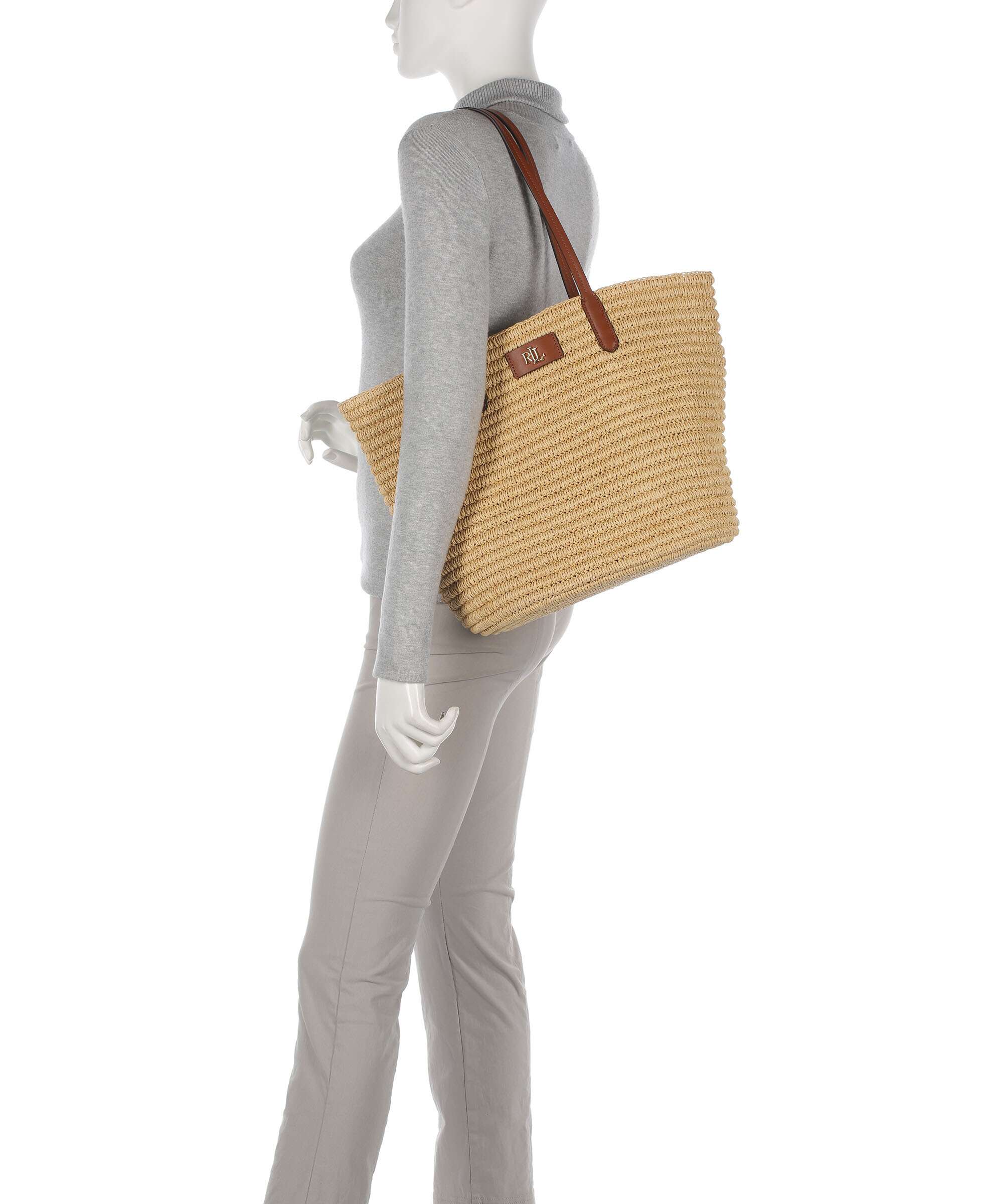 Lauren Ralph Lauren Brie 31 Straw Tote bag natural/tan - Image 3